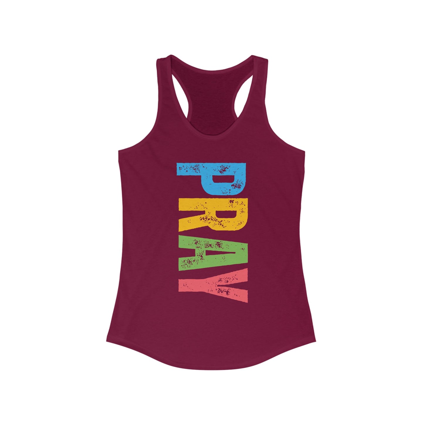 PRAY Bold Graphic Racerback Tank – Empowering, Faith-Inspired Women’s Activewear