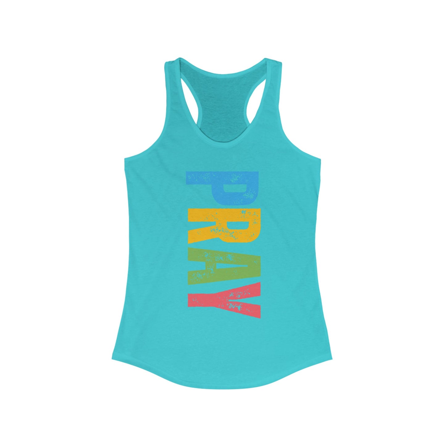 PRAY Bold Graphic Racerback Tank – Empowering, Faith-Inspired Women’s Activewear