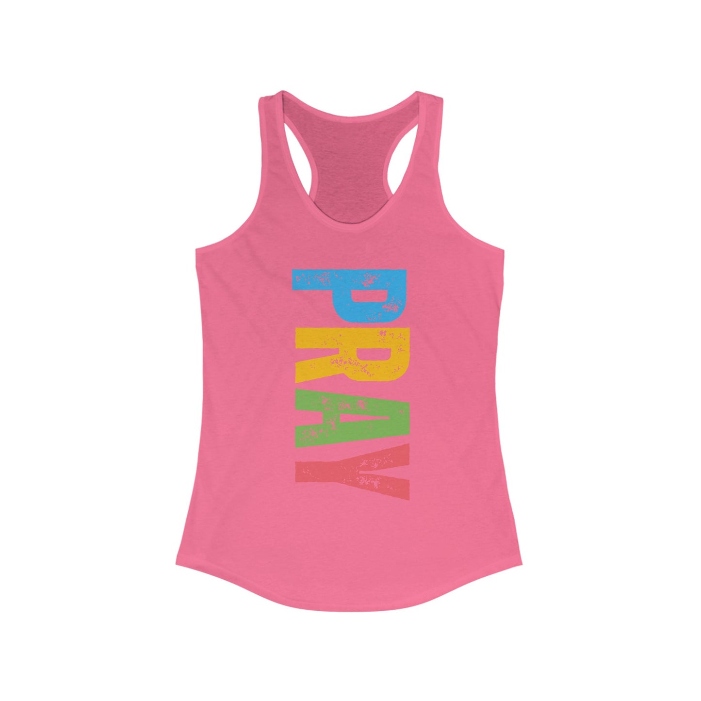 PRAY Bold Graphic Racerback Tank – Empowering, Faith-Inspired Women’s Activewear