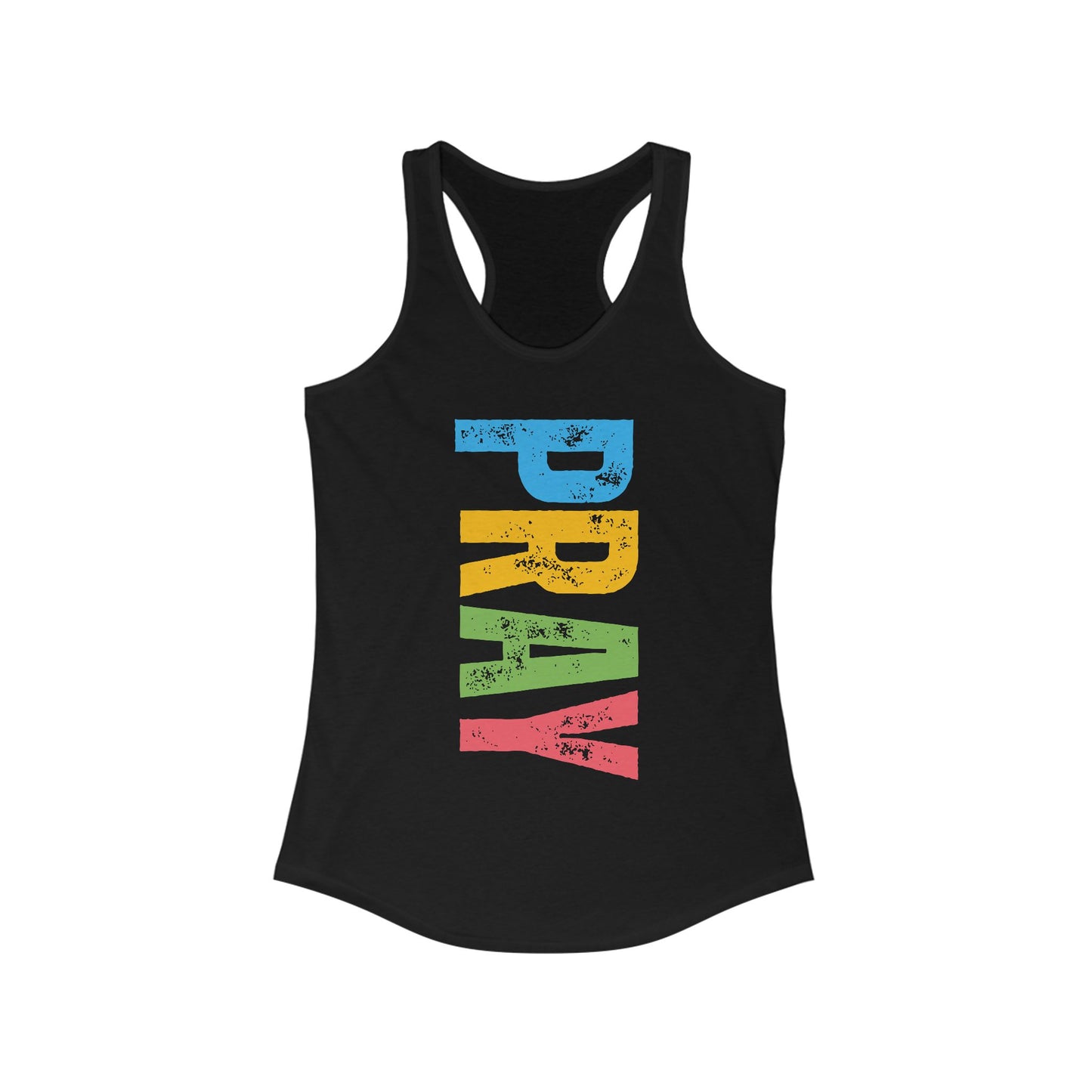 PRAY Bold Graphic Racerback Tank – Empowering, Faith-Inspired Women’s Activewear