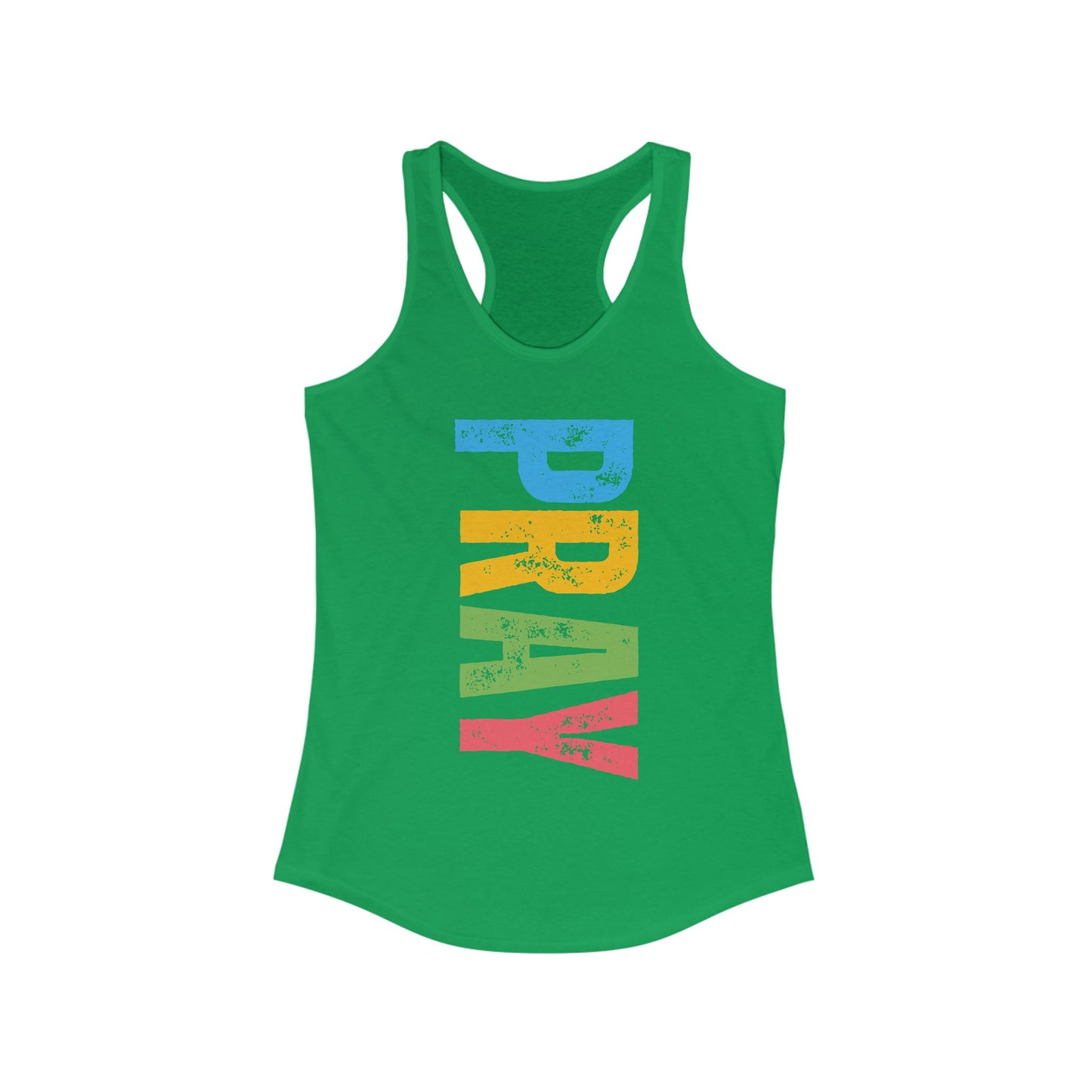 PRAY Bold Graphic Racerback Tank – Empowering, Faith-Inspired Women’s Activewear