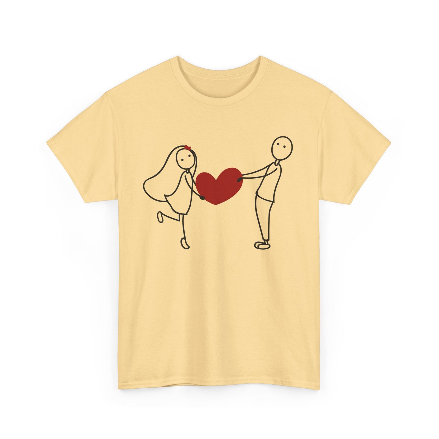 Heartfelt Connection Heavy Cotton Tee - Playful Love, Gentle Vibes