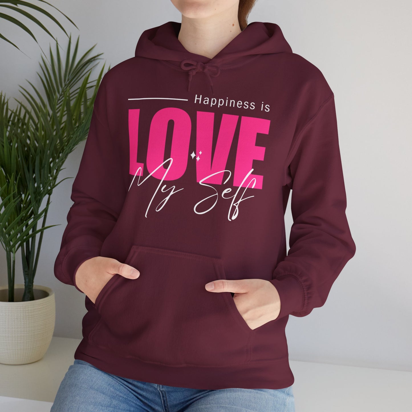 💛🌸Happiness Is Love Myself Hoodie - Wear Your Self-Love Out Loud