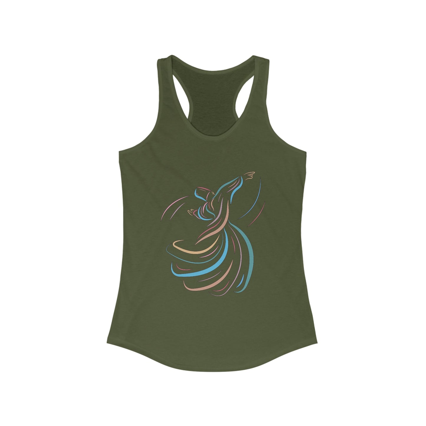 Whirling Dervish Racerback Tank - Flow with Grace, Move with Meaning