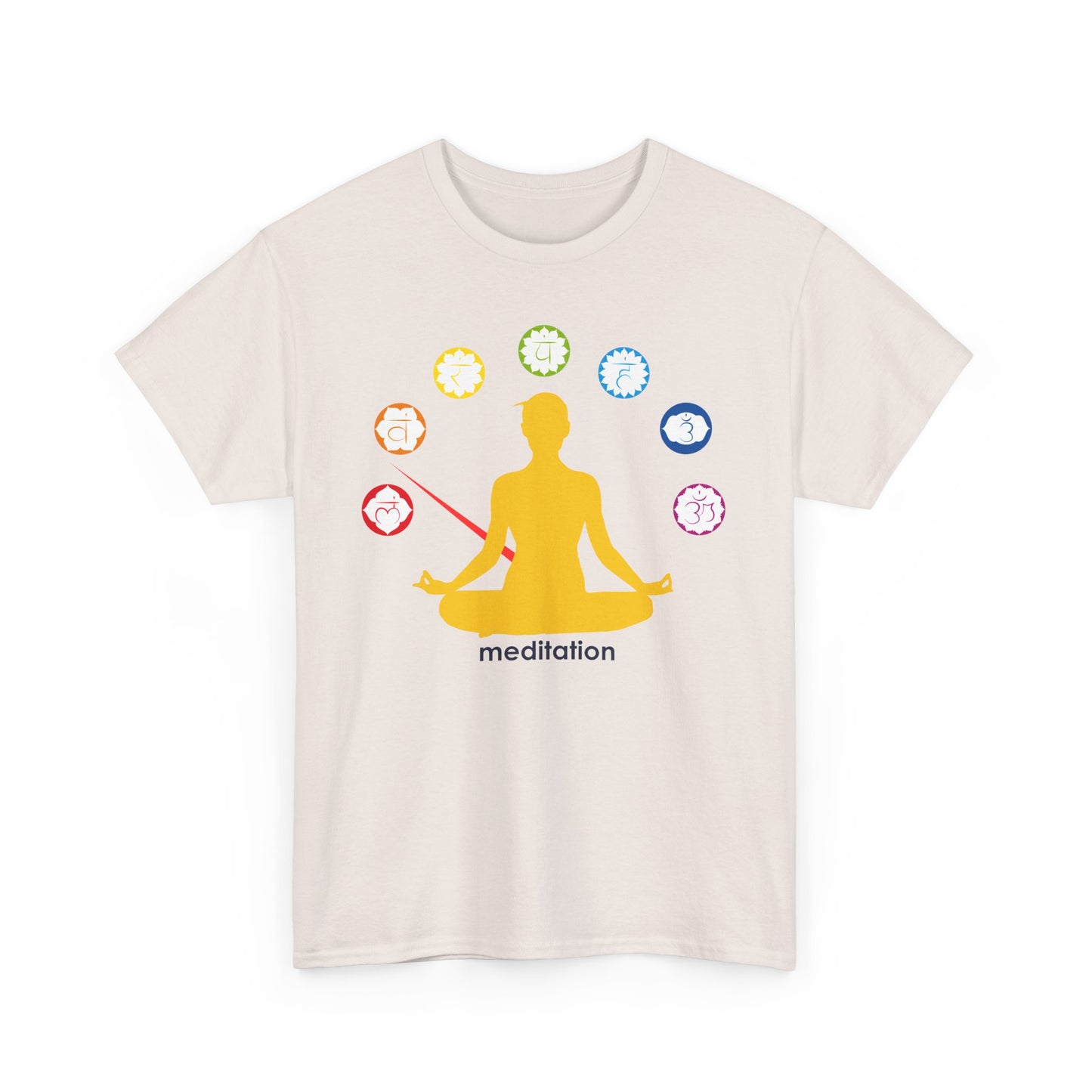 🧭ChakraMeter Heavy Cotton Tee - Align Through Meditation