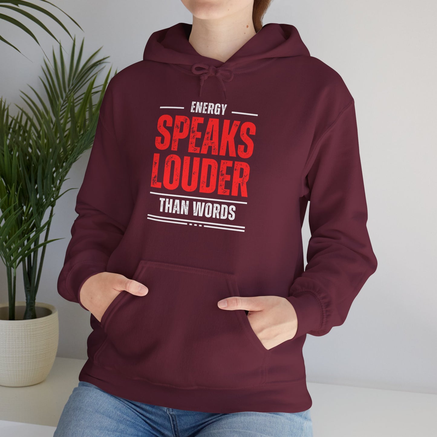 Energy Speaks Louder Than Words Hoodie – Cozy Spiritual Statement Wear✨