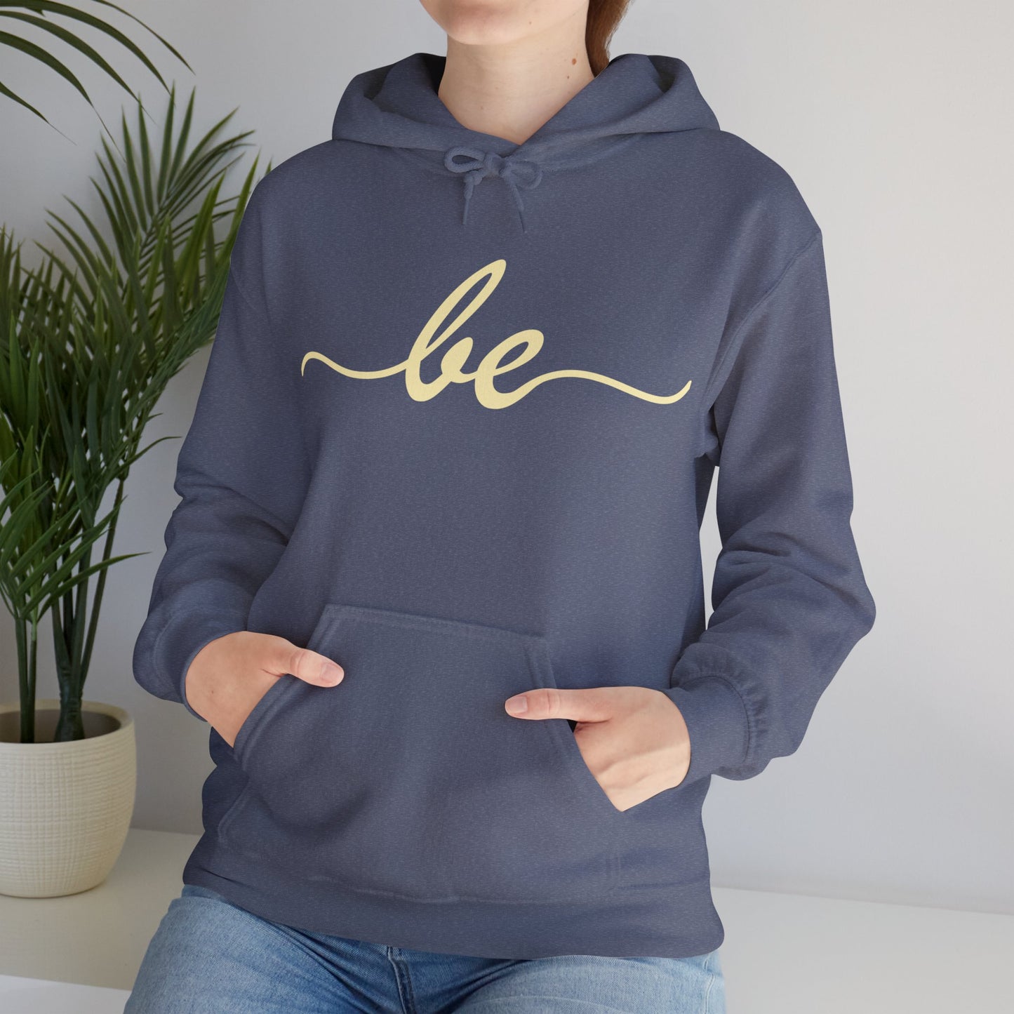 ✨"BE" - A Minimalist Mantra for the Soul Hooded Sweatshirt🌿💫