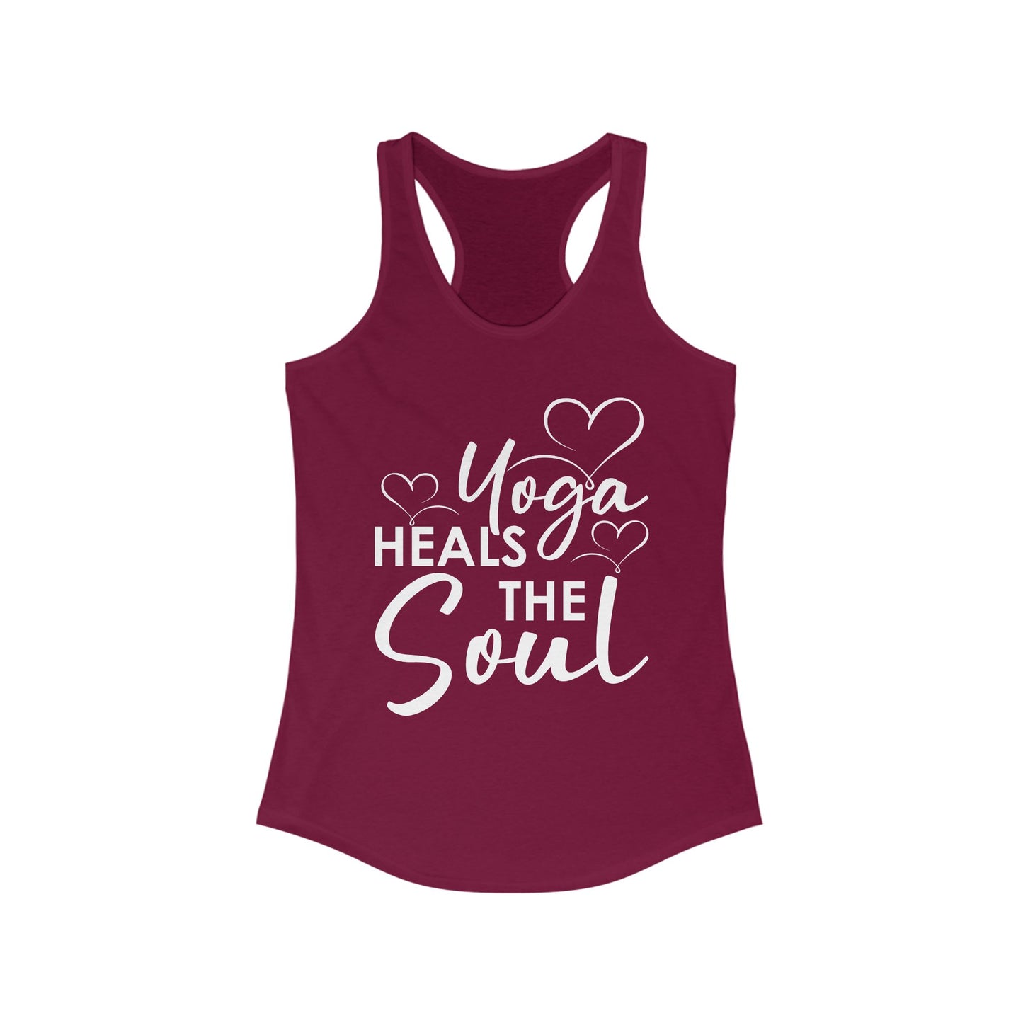 "Yoga Heals the Soul" - Mindful Movement Racerback Tank Top for Women