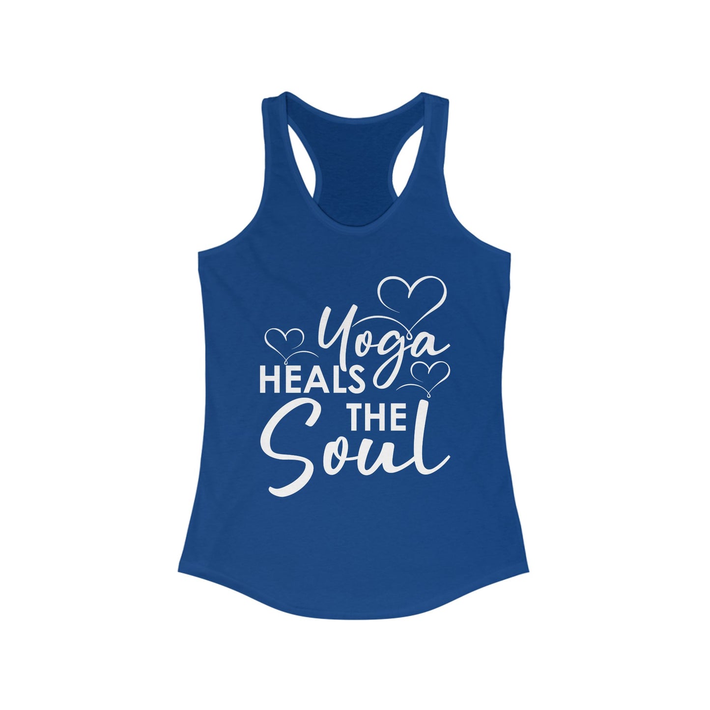 "Yoga Heals the Soul" - Mindful Movement Racerback Tank Top for Women