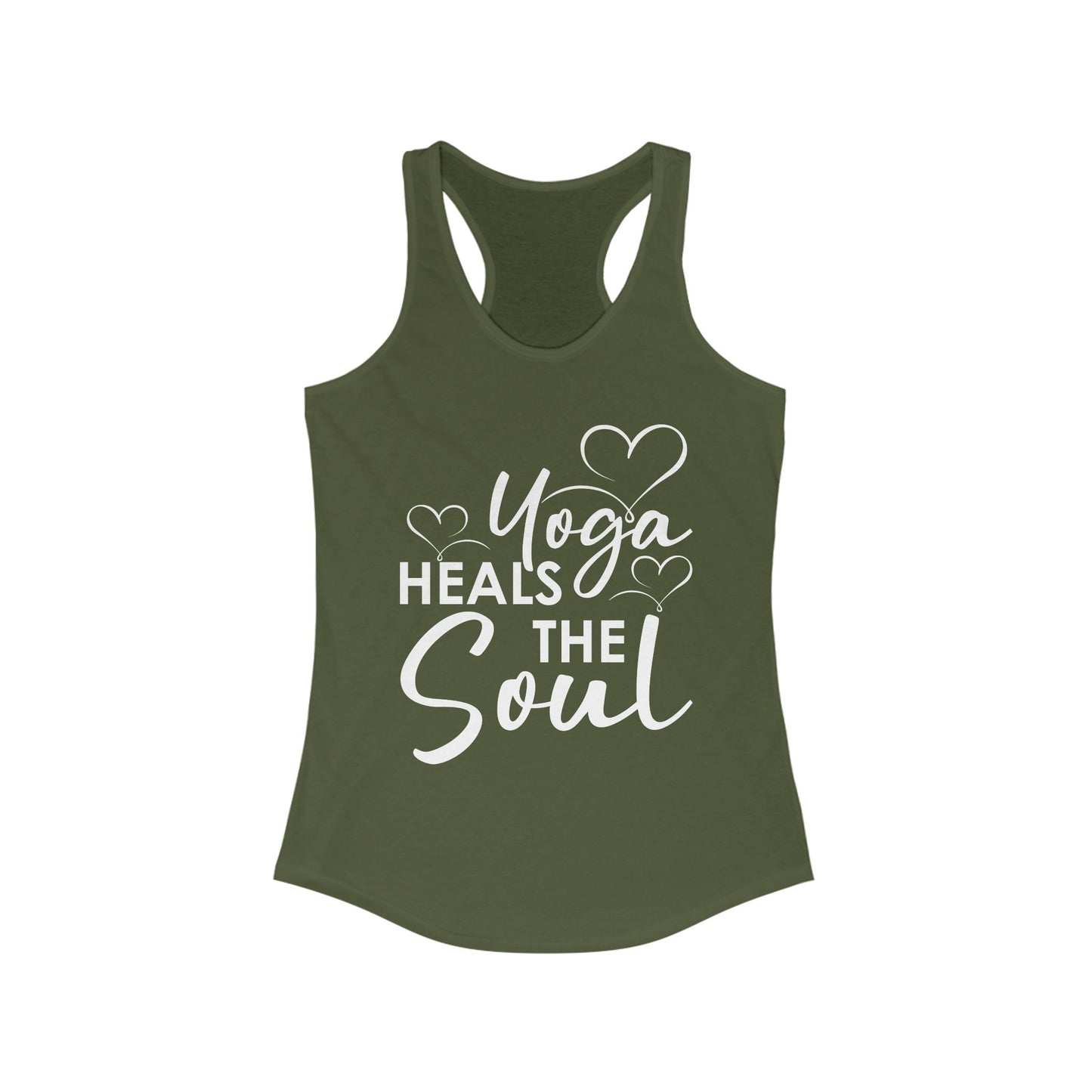 "Yoga Heals the Soul" - Mindful Movement Racerback Tank Top for Women