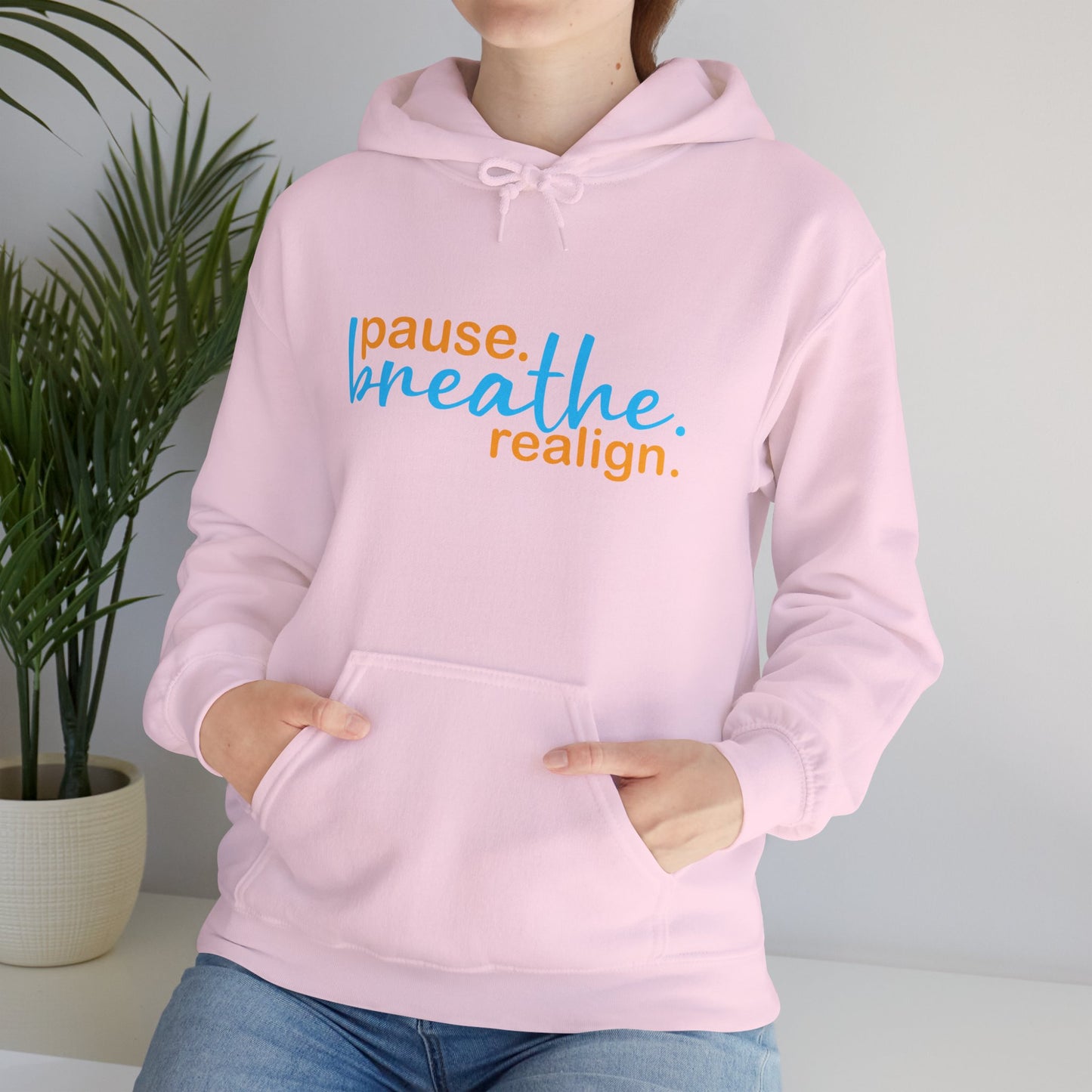 💛Mindful Pause Hooded Sweatshirt - "pause. breathe. realign."