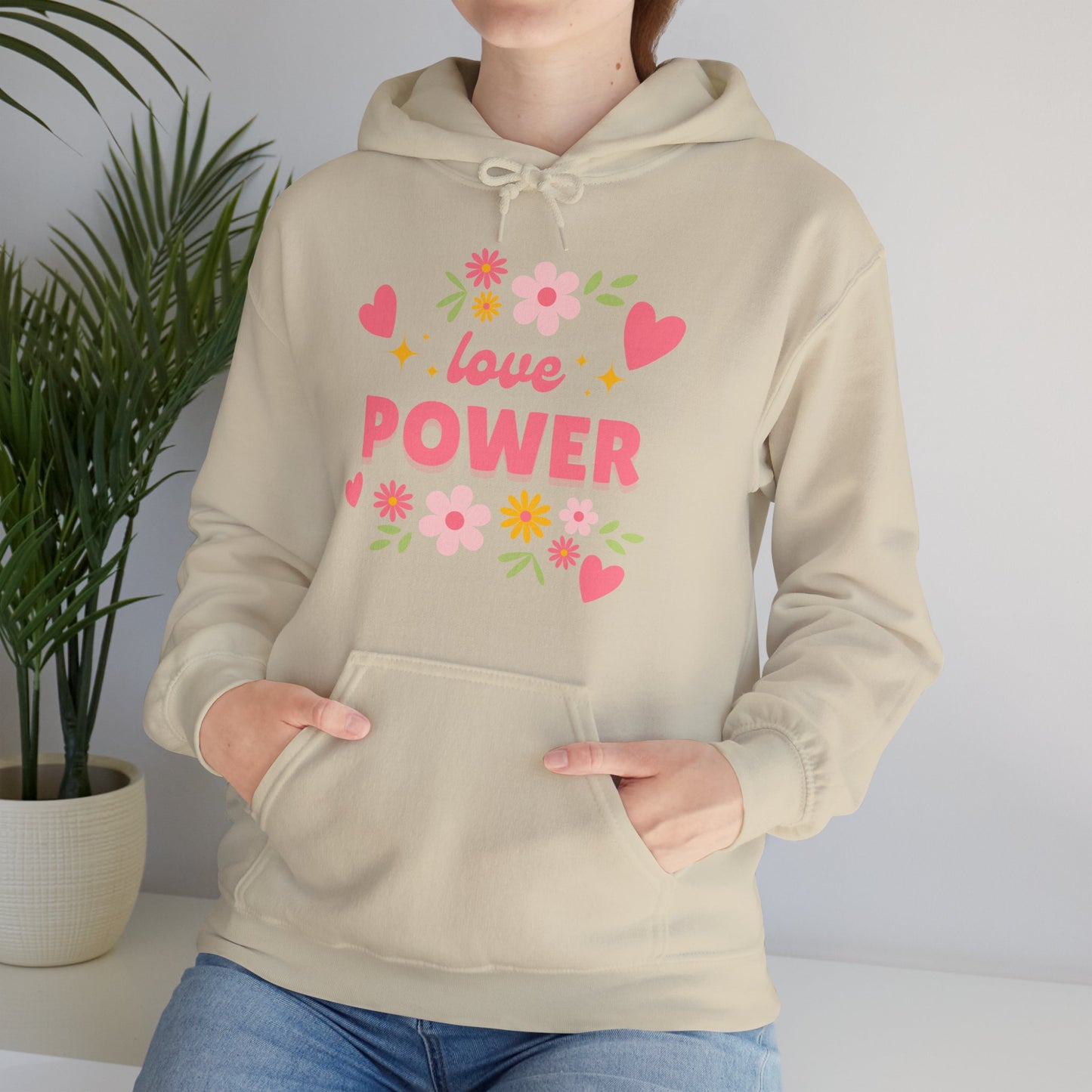 Love Power Hoodie – Blossoms of Strength & Heart🌸✨