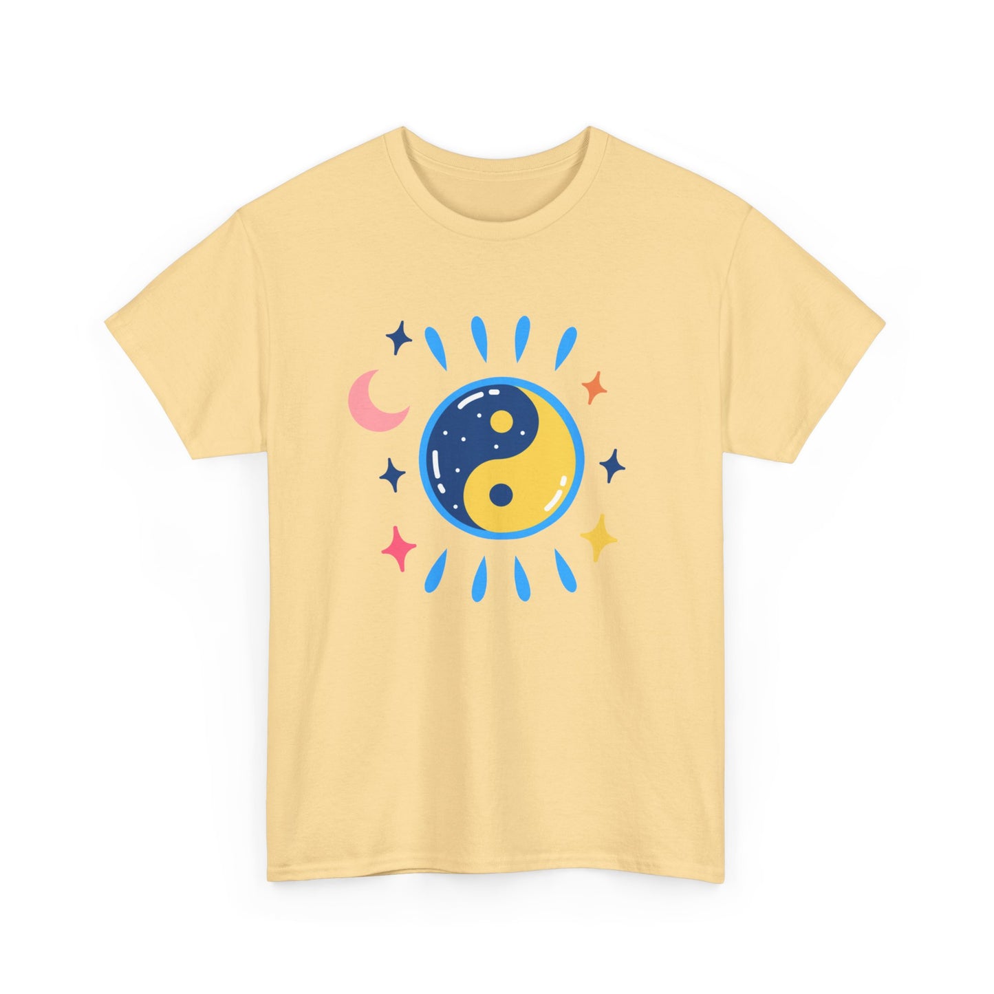 🌙Celestial Balance Heavy Cotton Tee - Yin-Yang Moon Edition