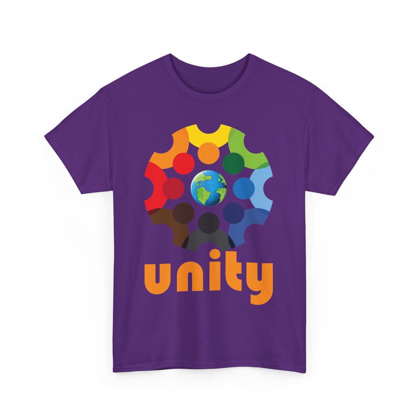 🌍We Are One Heavy Cotton Tee - Wrapped in Unity, Rooted in Love