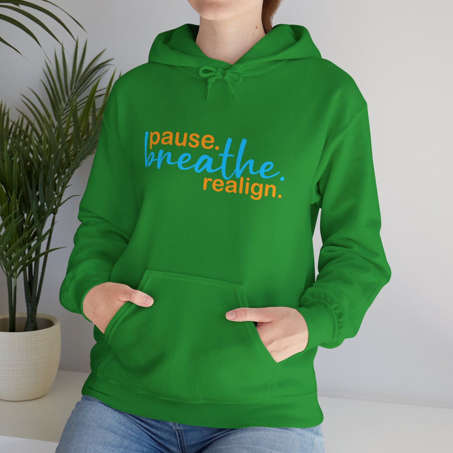 💛Mindful Pause Hooded Sweatshirt - "pause. breathe. realign."
