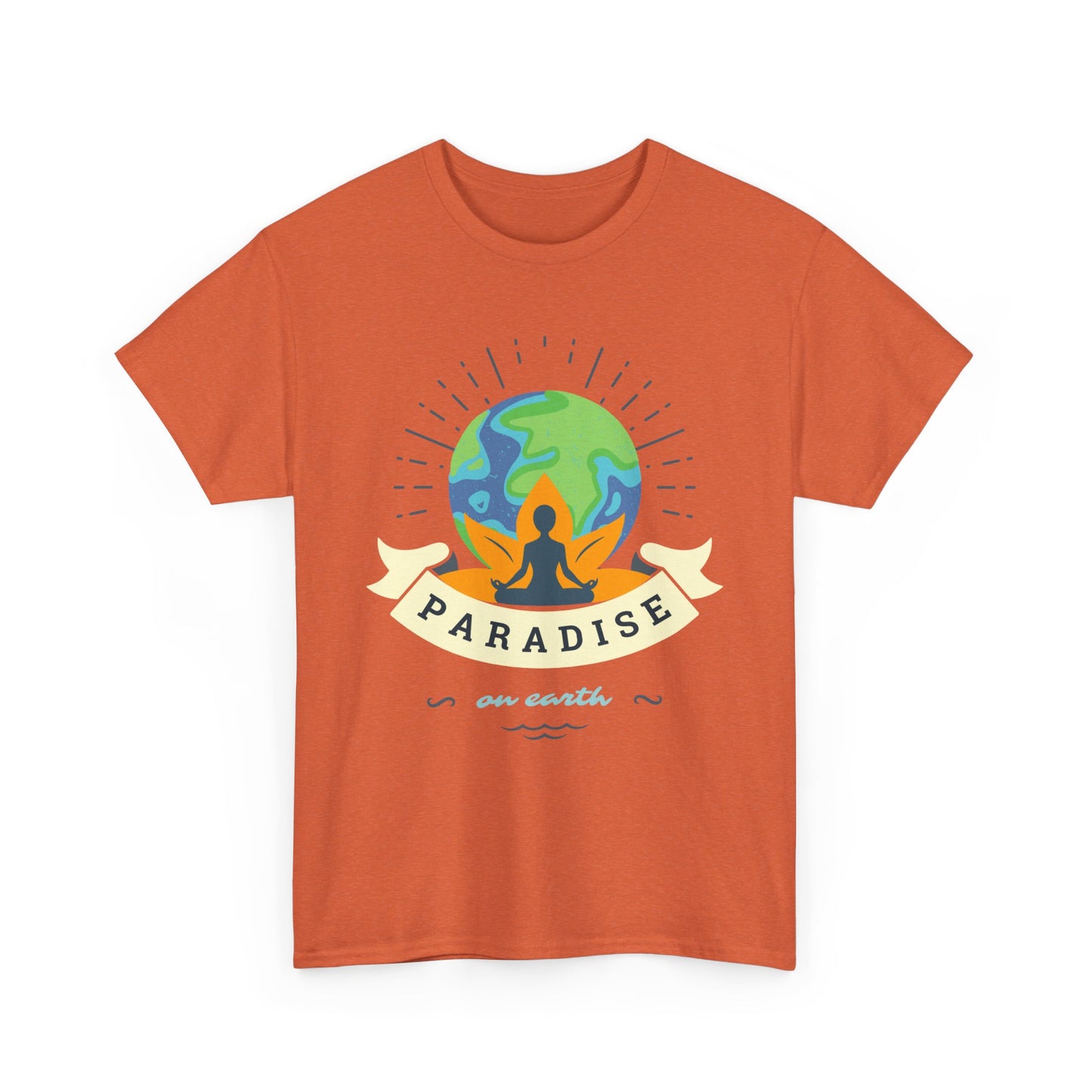 🌍Paradise Within Heavy Cotton Tee - Earth Meets Enlightenment