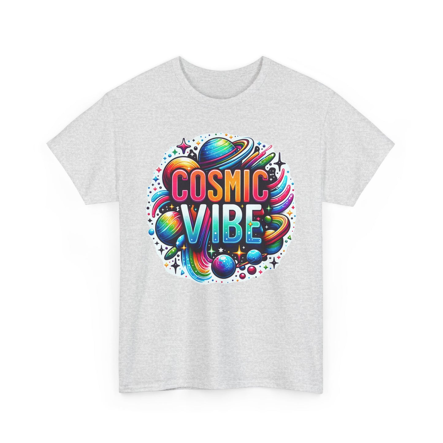 🌌Cosmic Vibes Heavy Cotton Tee - Align with the Rhythm of the Universe