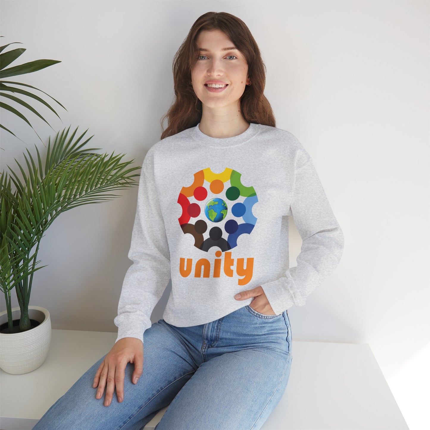🌐UNITY — One Earth. One Circle. One Heart. - Crewneck Sweatshirt