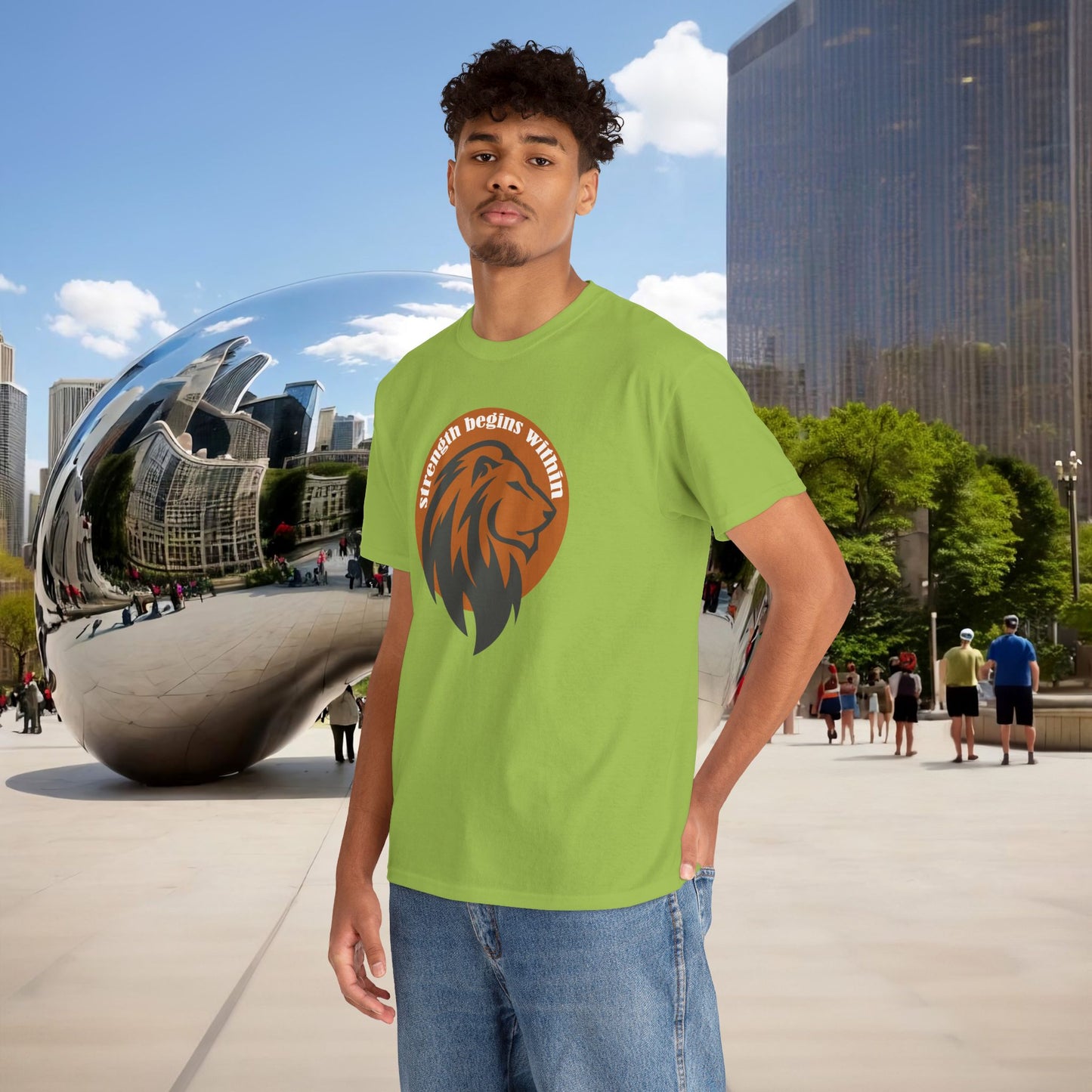 🔥🦁 “Strength Begins Within” — Menaste Lion Sigil Tee