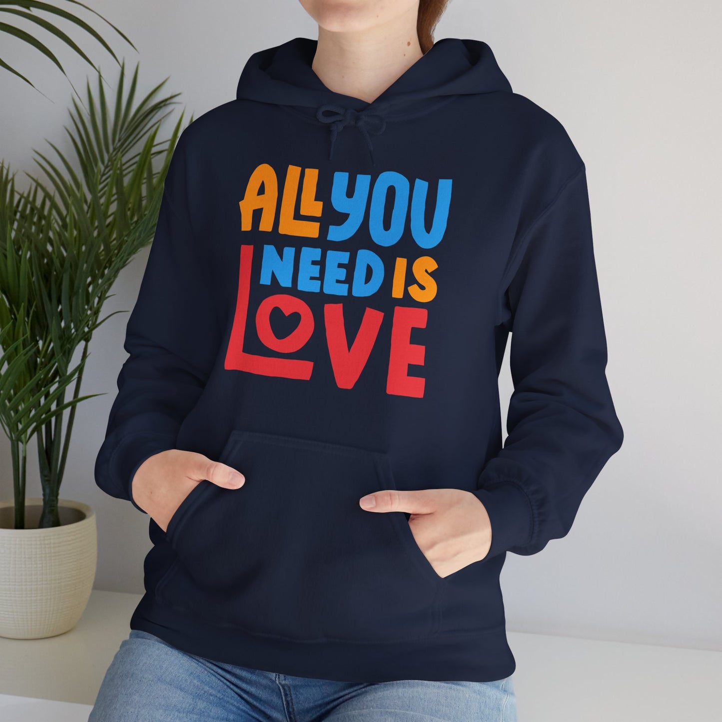 🌈All You Need Is Love Hoodie – Cozy Colorful Reminder of What Matters Most❤️🌈✨
