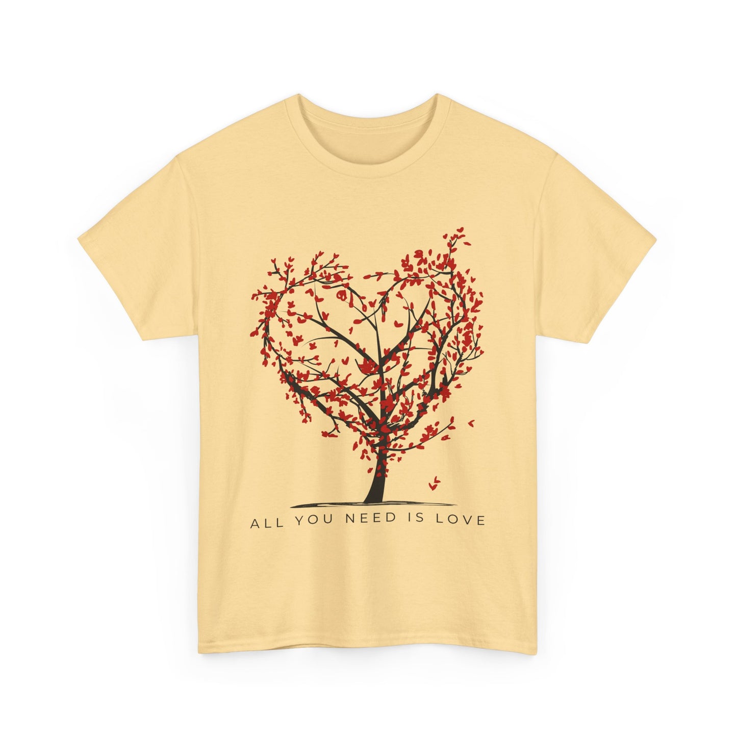 Rooted in Love - “All You Need is Love” - Love Tree Heavy Cotton Tee