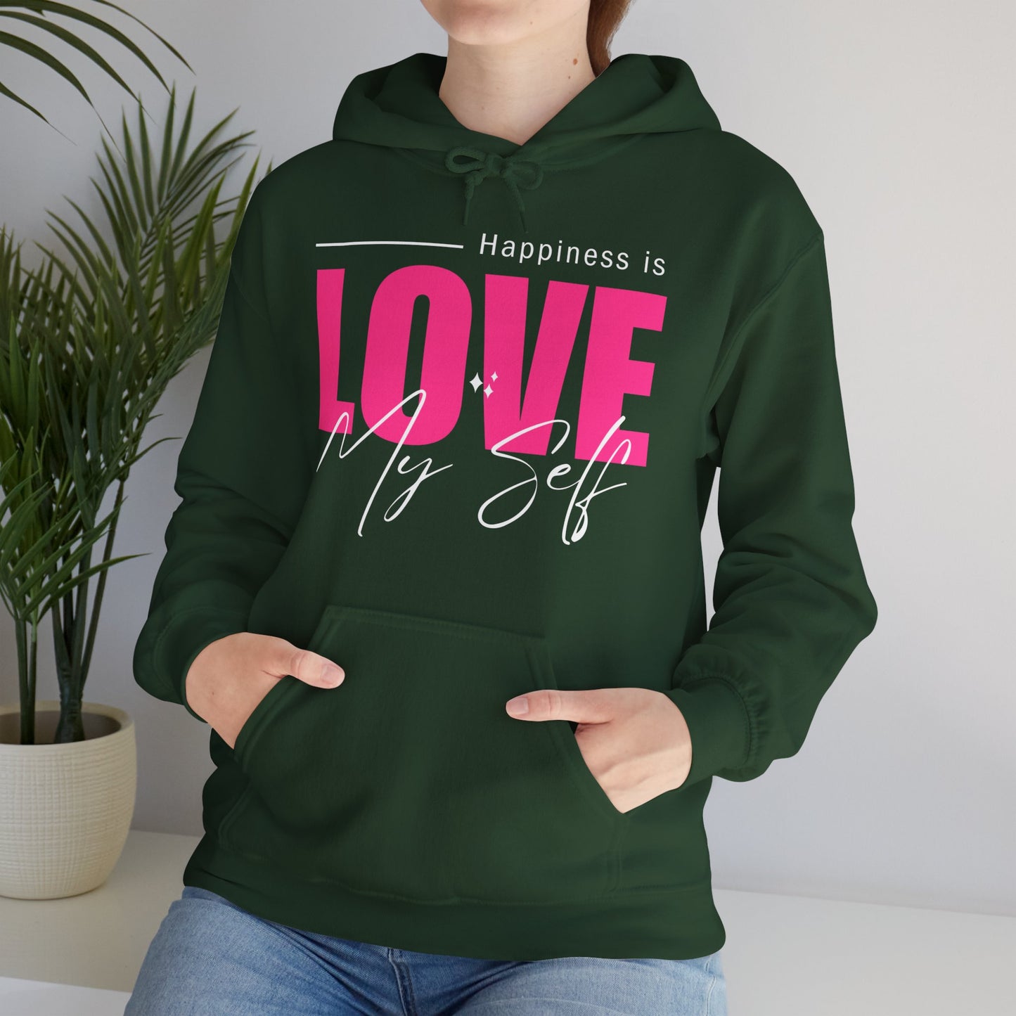 💛🌸Happiness Is Love Myself Hoodie - Wear Your Self-Love Out Loud