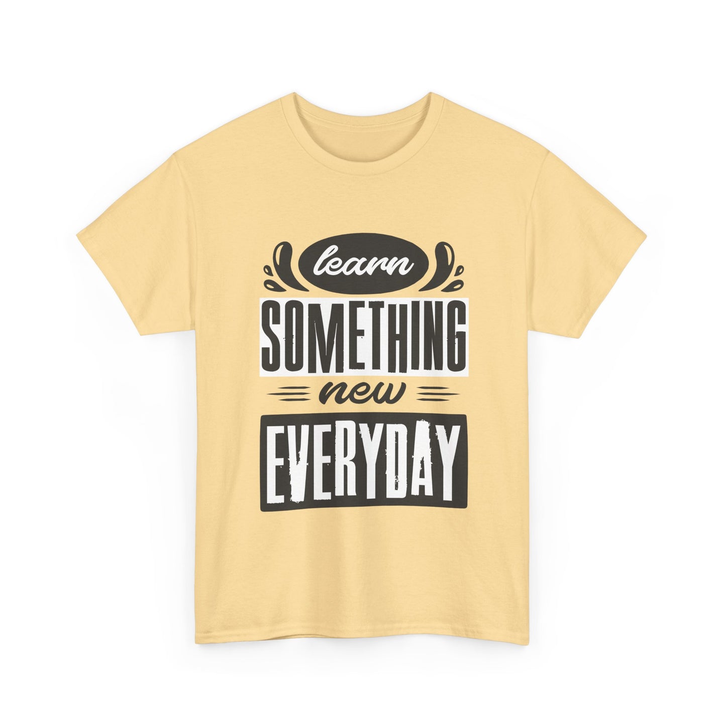 📘"Everyday Wisdom" Heavy Cotton Tee - Grow Through What You Learn