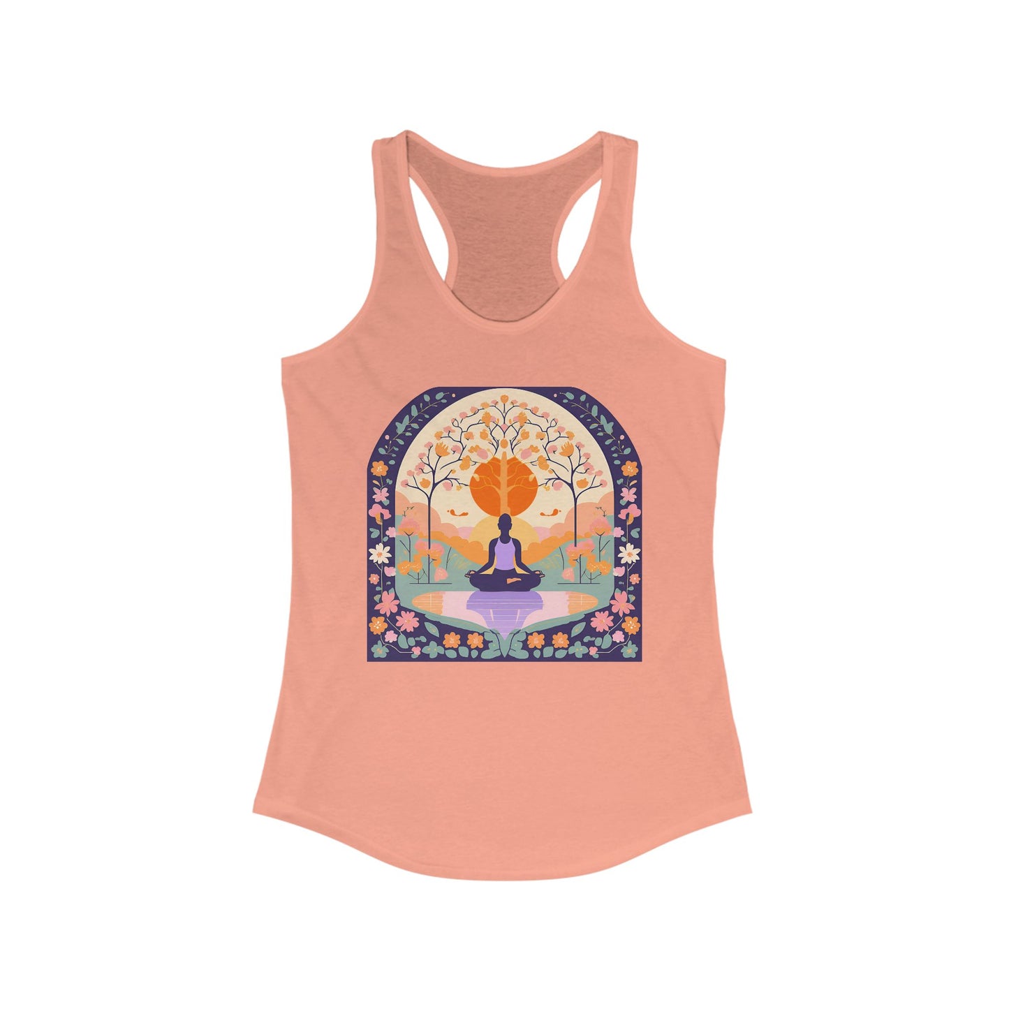 “Zen Garden Reflection” Racerback Tank – Serenity in Motion