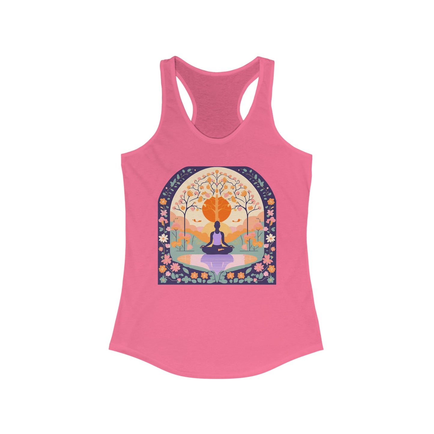 “Zen Garden Reflection” Racerback Tank – Serenity in Motion