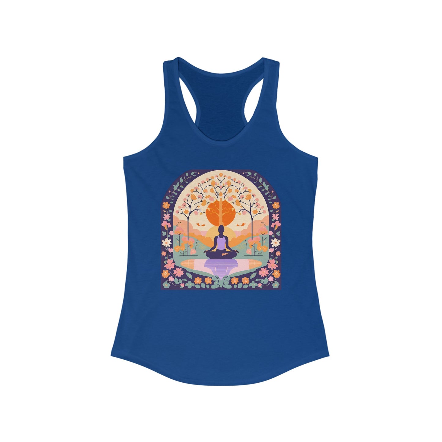“Zen Garden Reflection” Racerback Tank – Serenity in Motion