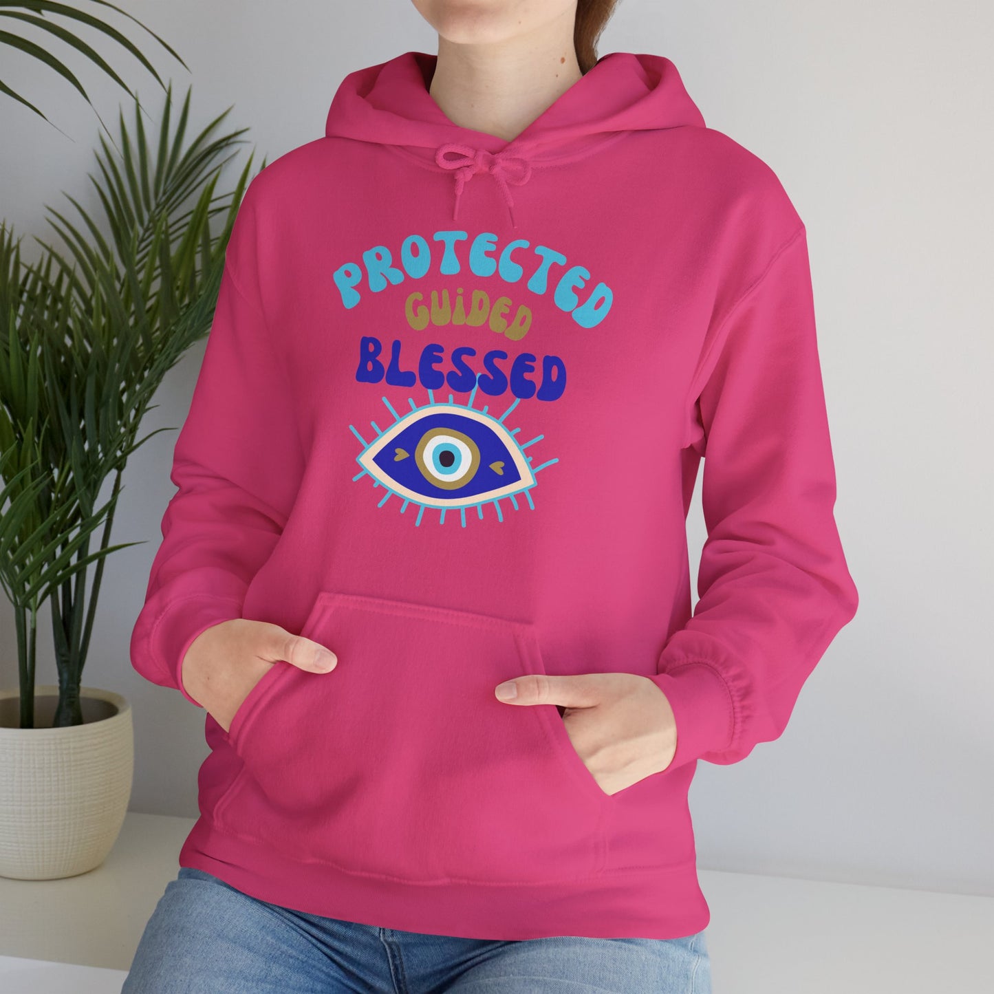 💙✨ Protected, Guided, Blessed Hoodie - Wear Your Shield of Light