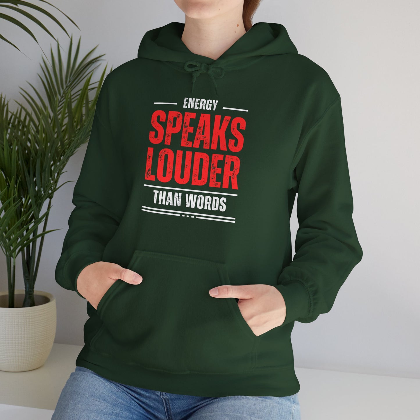 Energy Speaks Louder Than Words Hoodie – Cozy Spiritual Statement Wear✨