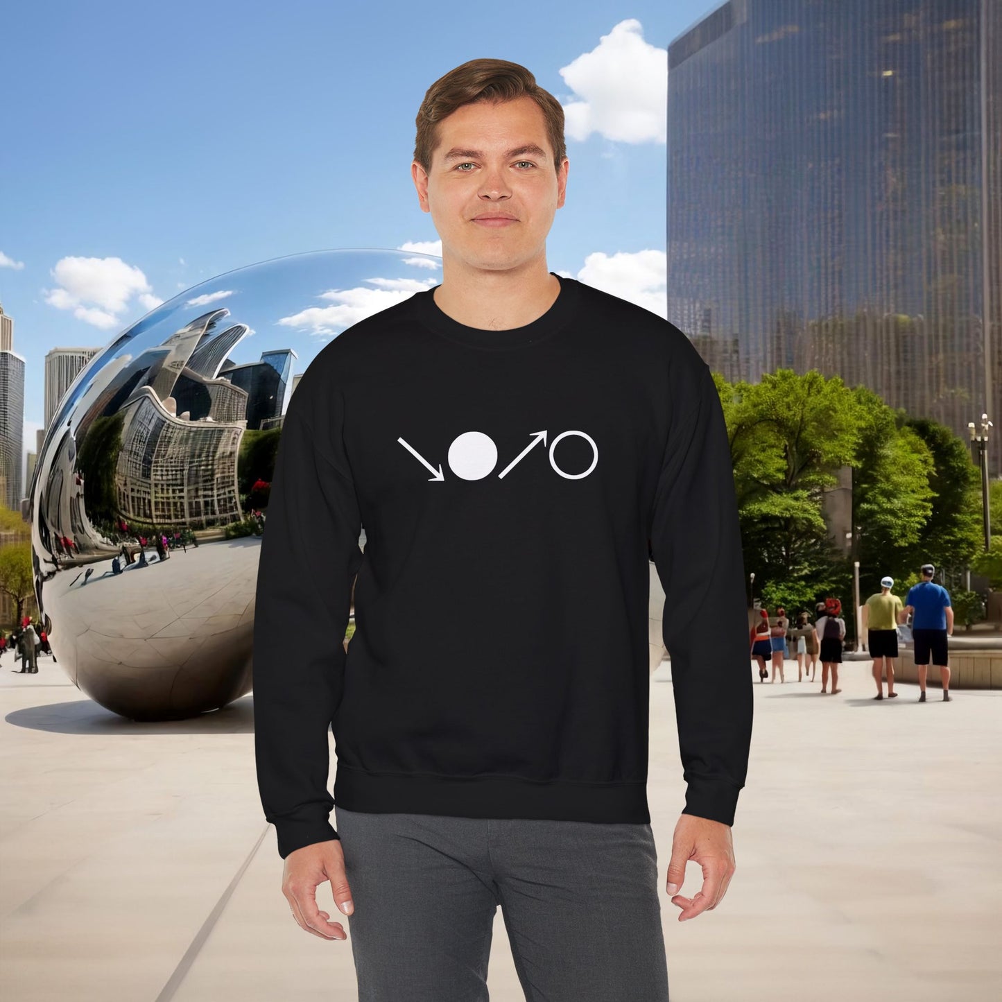 ↘•↗○ “The Breath Cycle” — Menaste Crewneck Sweatshirt