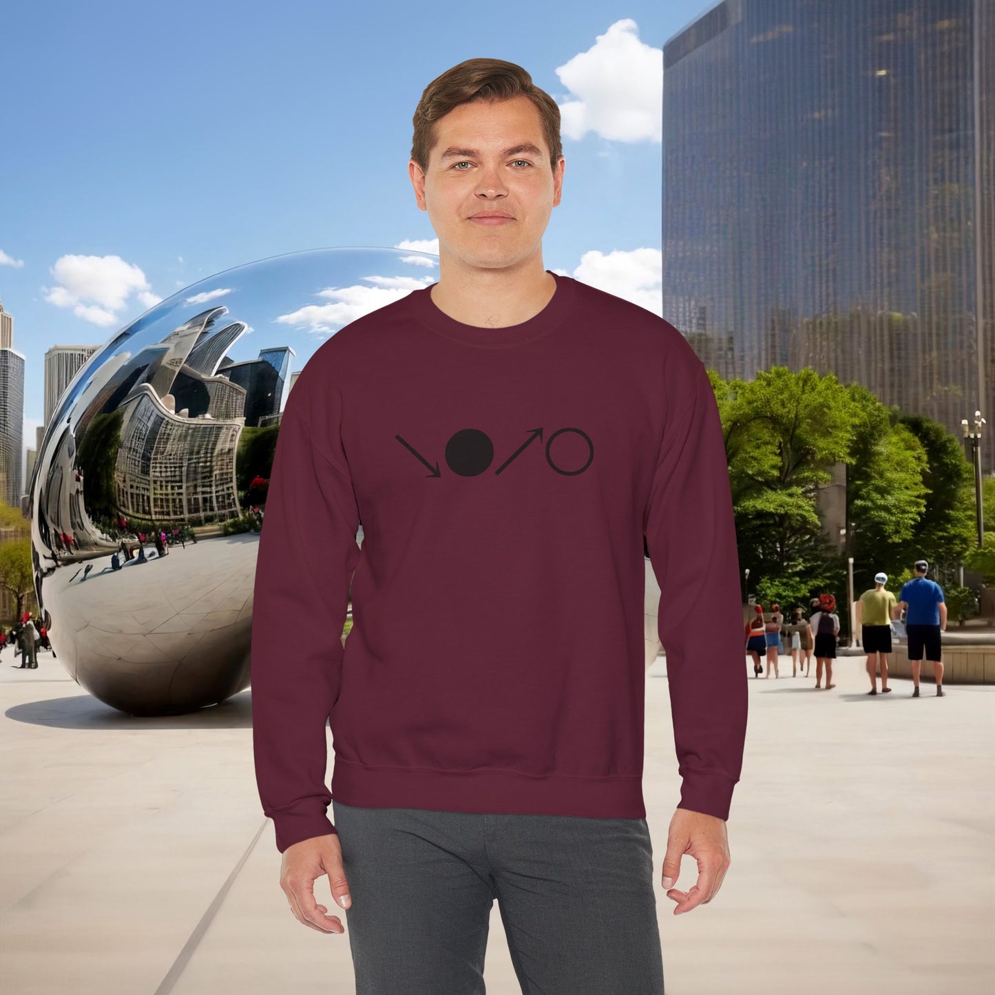 ↘•↗○ “The Breath Cycle” — Menaste Crewneck Sweatshirt