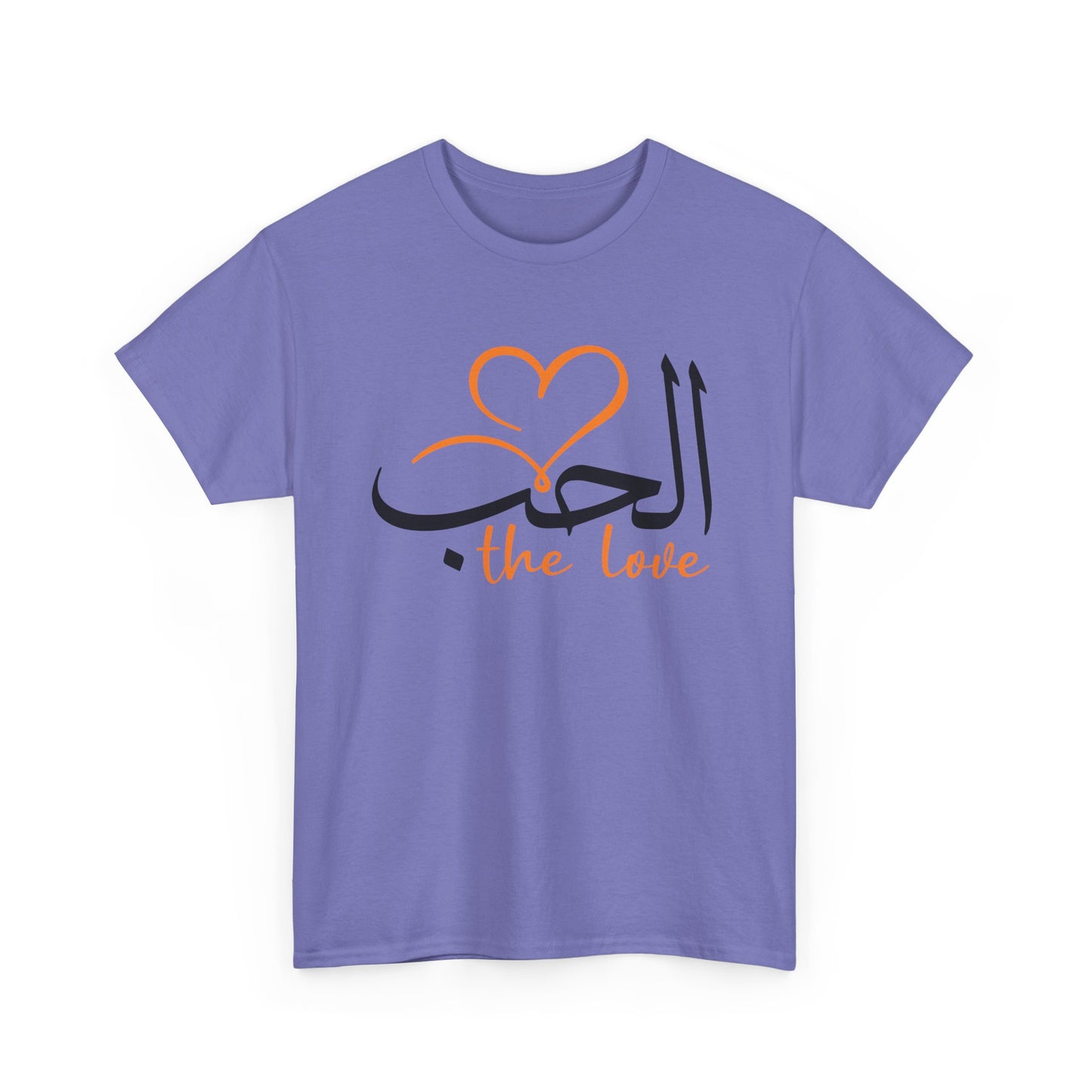 💖"The Love" Heavy Cotton Tee - Calligraphy Edition with Heart Accent