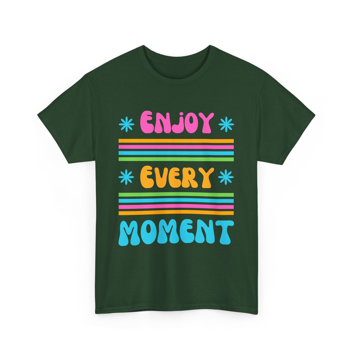 ☀️Joyflow Heavy Cotton Tee - Enjoy Every Moment - A Celebration of Now