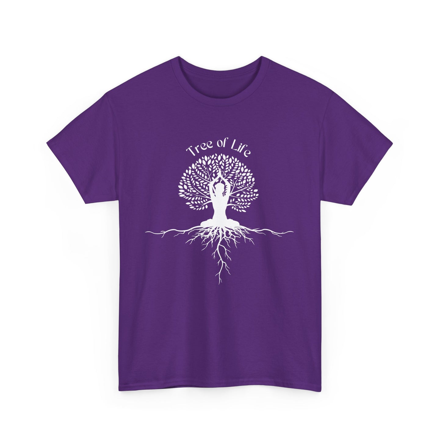 🌳Rooted in Life heavy Cotton Tee - Tree of Life with Yoga Pose