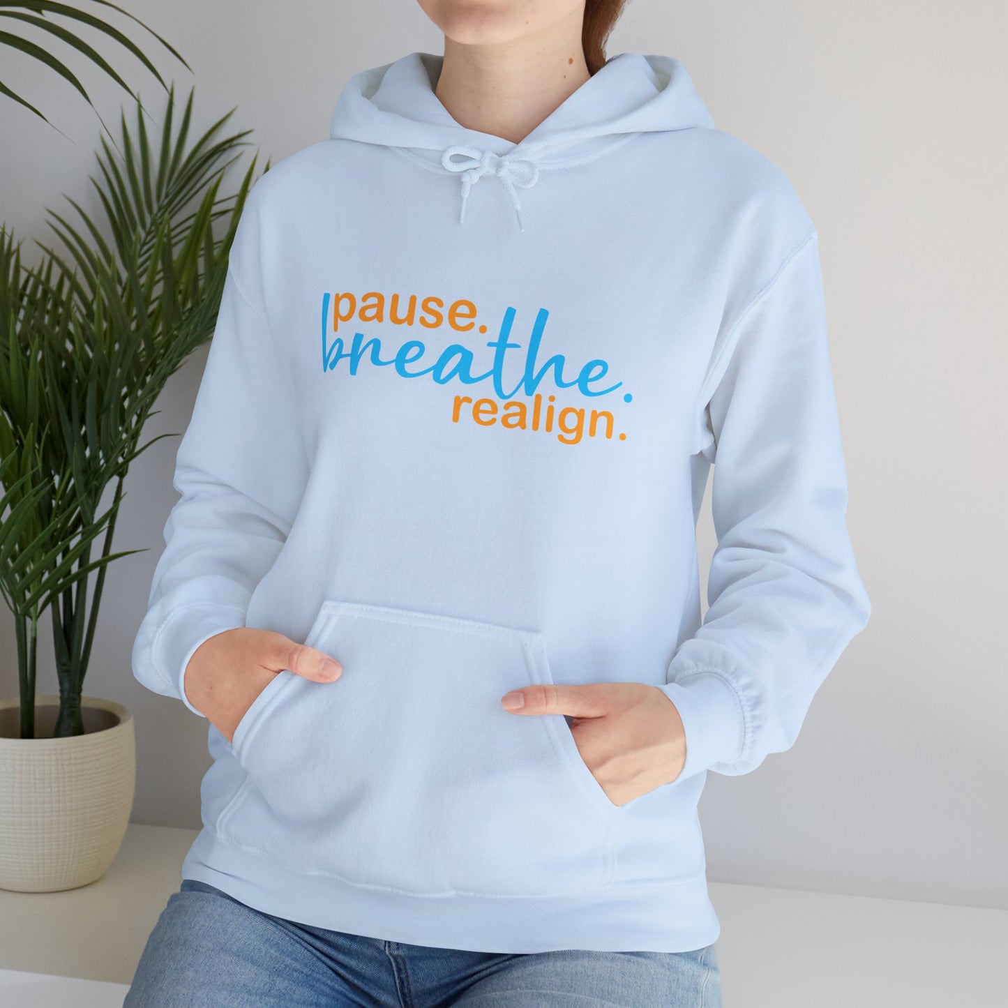 💛Mindful Pause Hooded Sweatshirt - "pause. breathe. realign."