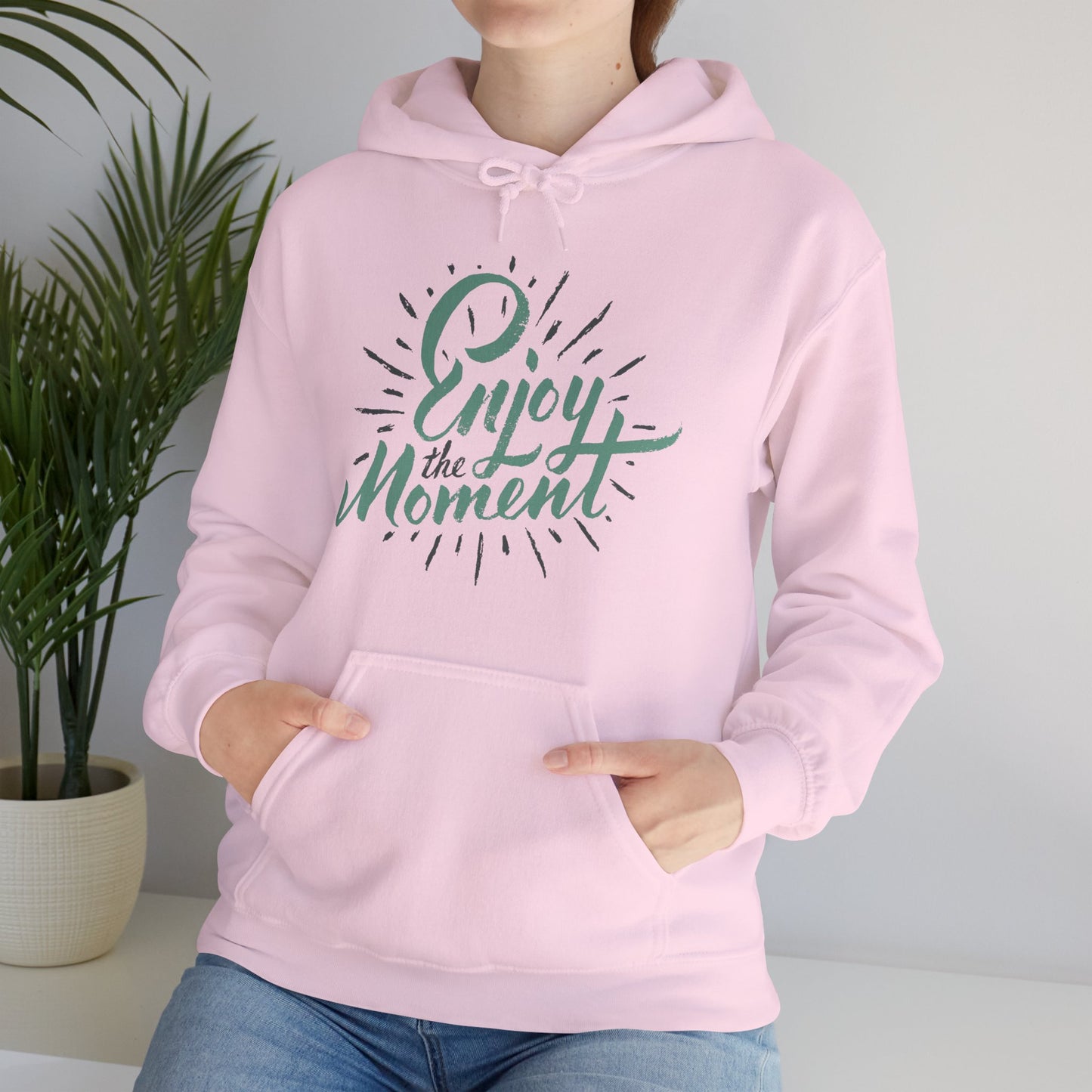 ✨Enjoy the Moment Hoodie – Mindful Living, Spiritual Comfort🌿🕊️✨