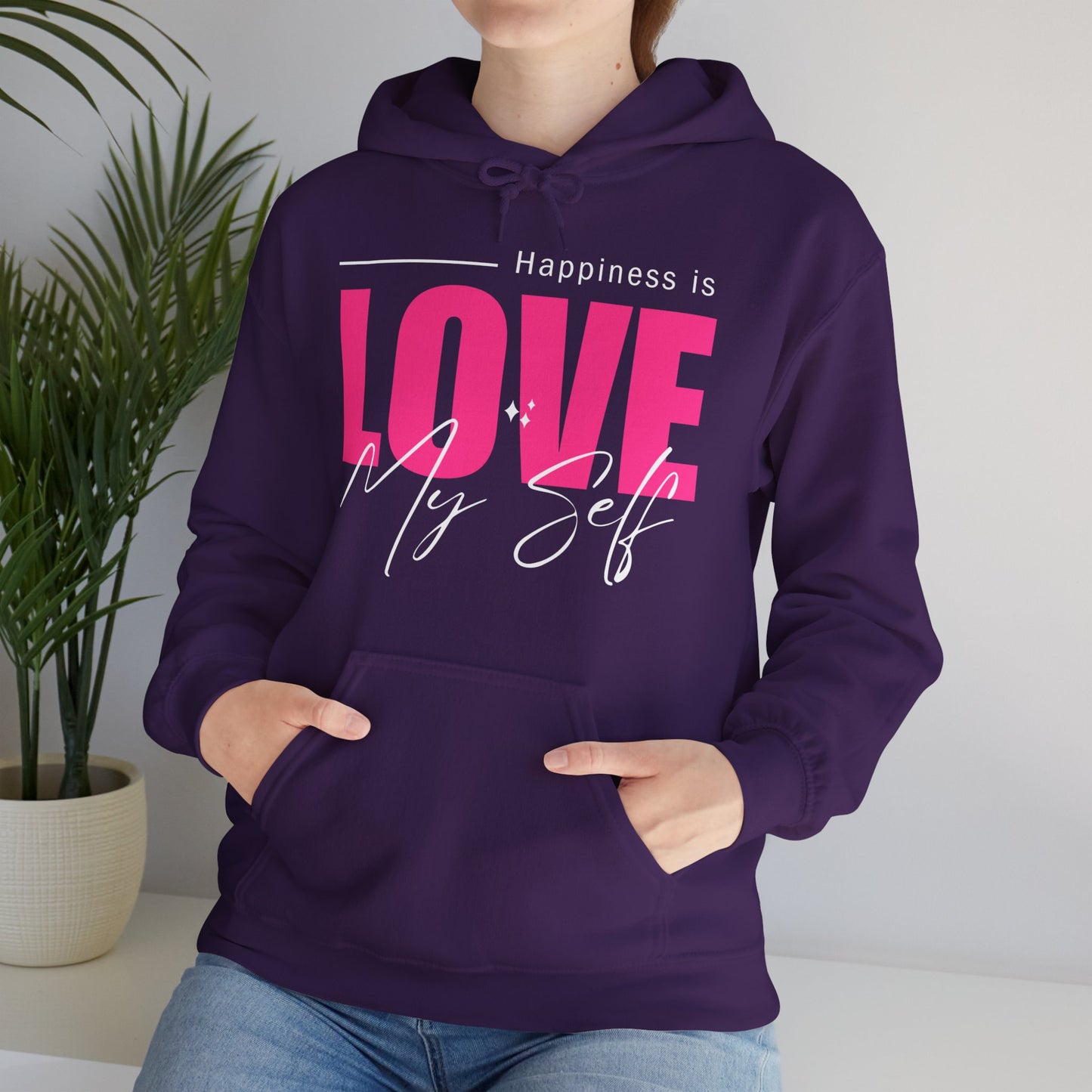 💛🌸Happiness Is Love Myself Hoodie - Wear Your Self-Love Out Loud