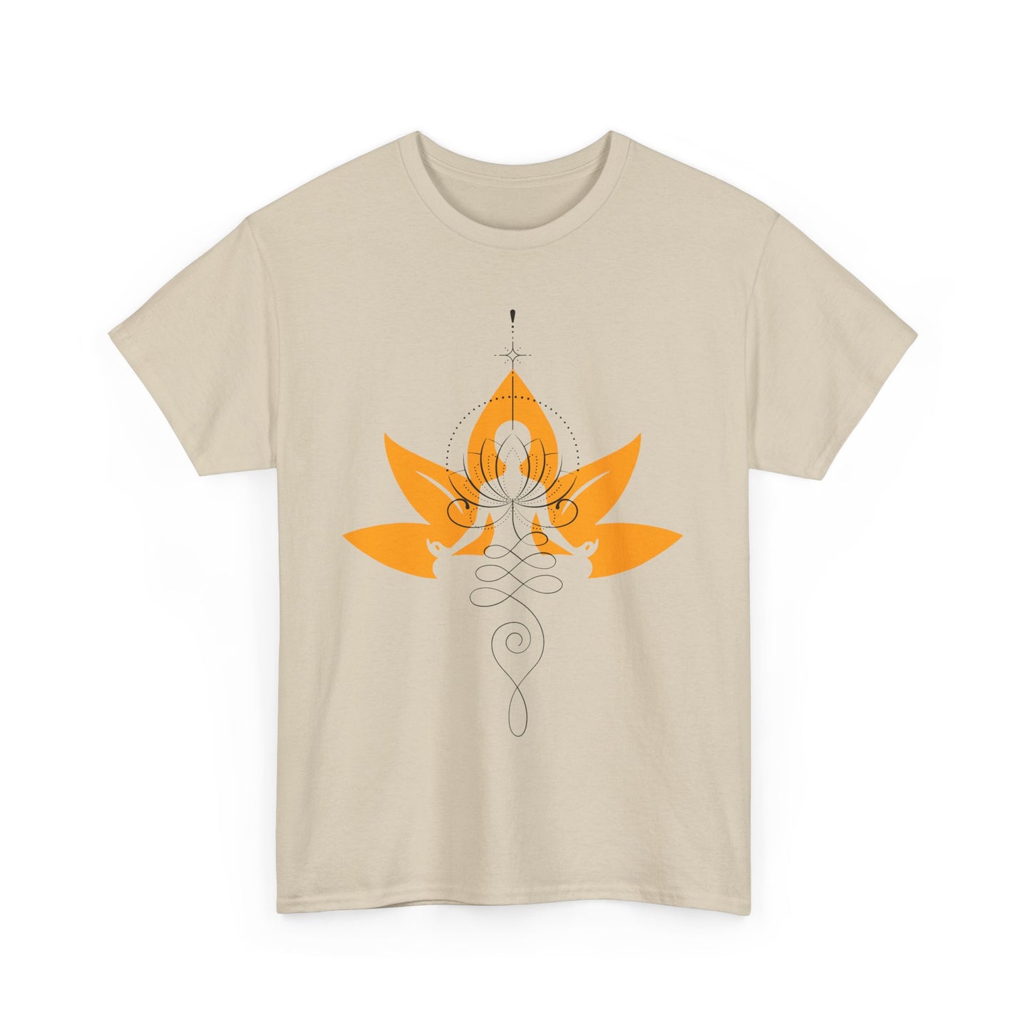 So Above, So Below Heavy Cotton Tee - Lotus & Meditative Spirit