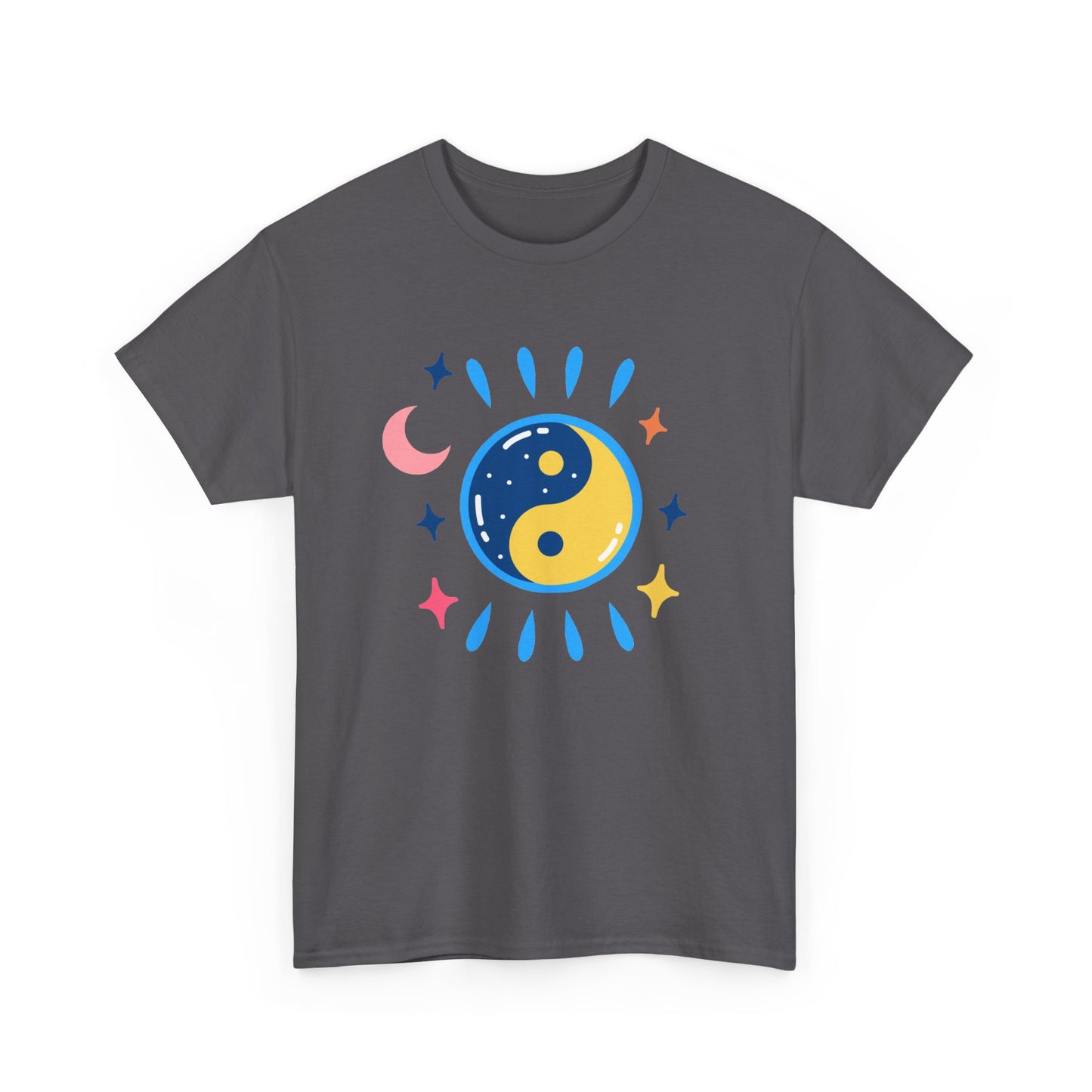 🌙Celestial Balance Heavy Cotton Tee - Yin-Yang Moon Edition