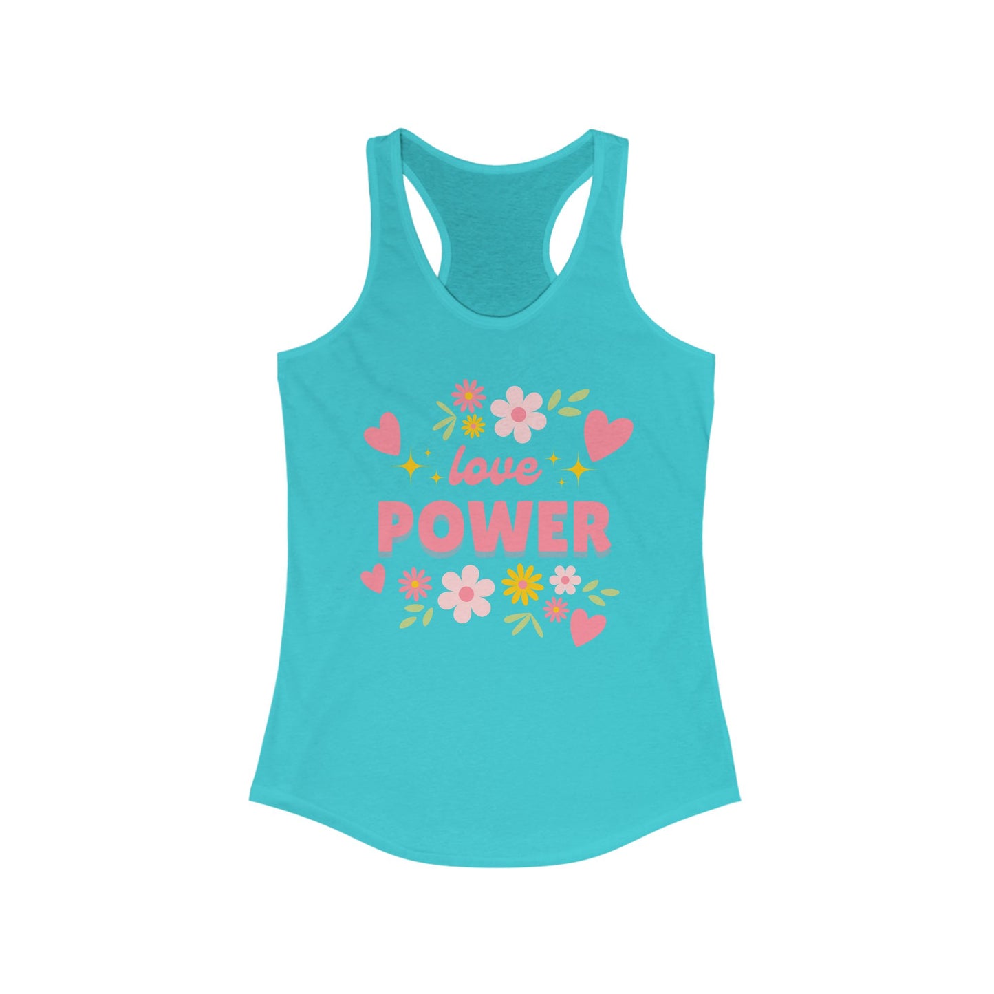 "Love Power" Racerback Tank – Feminine Strength Meets Heartfelt Style