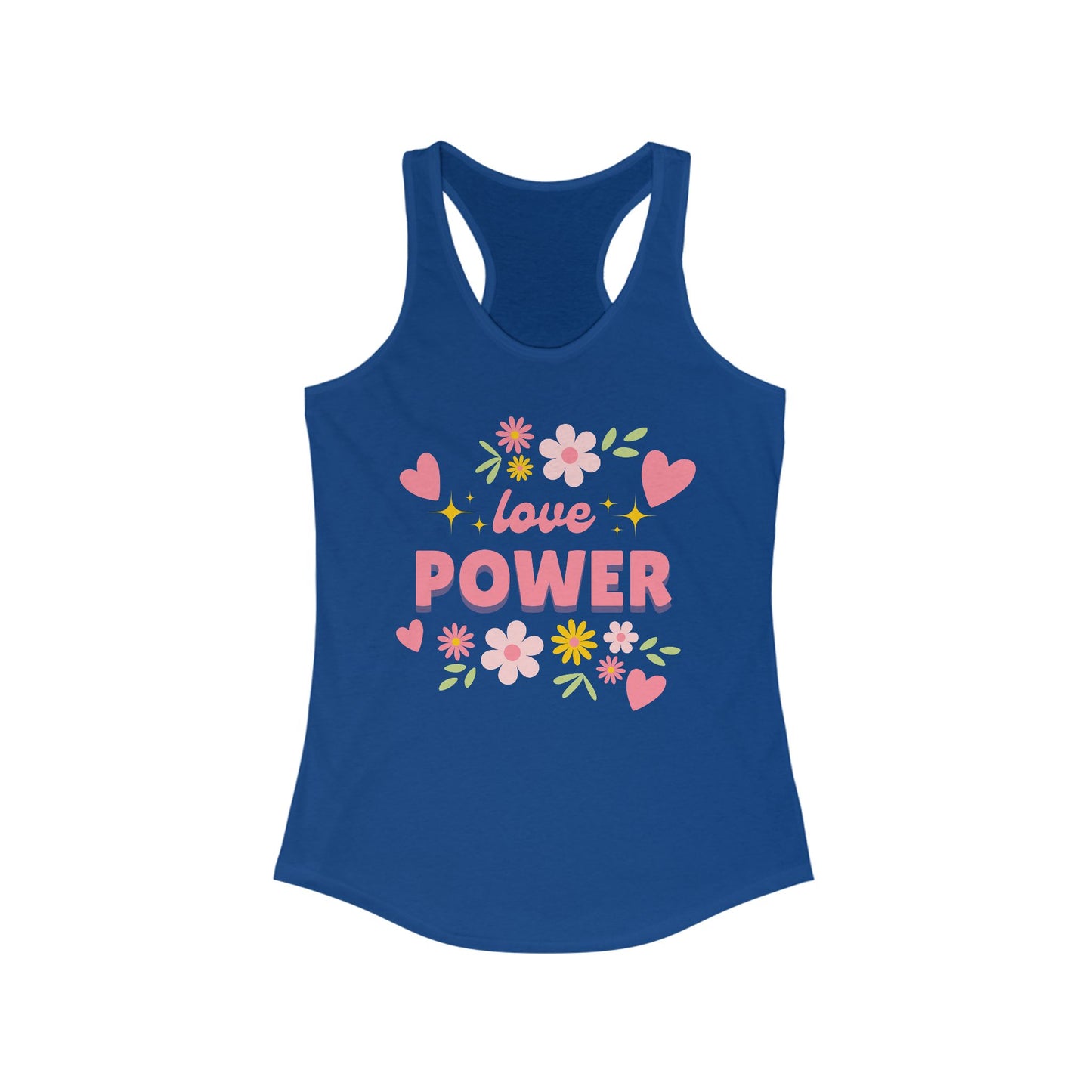 "Love Power" Racerback Tank – Feminine Strength Meets Heartfelt Style