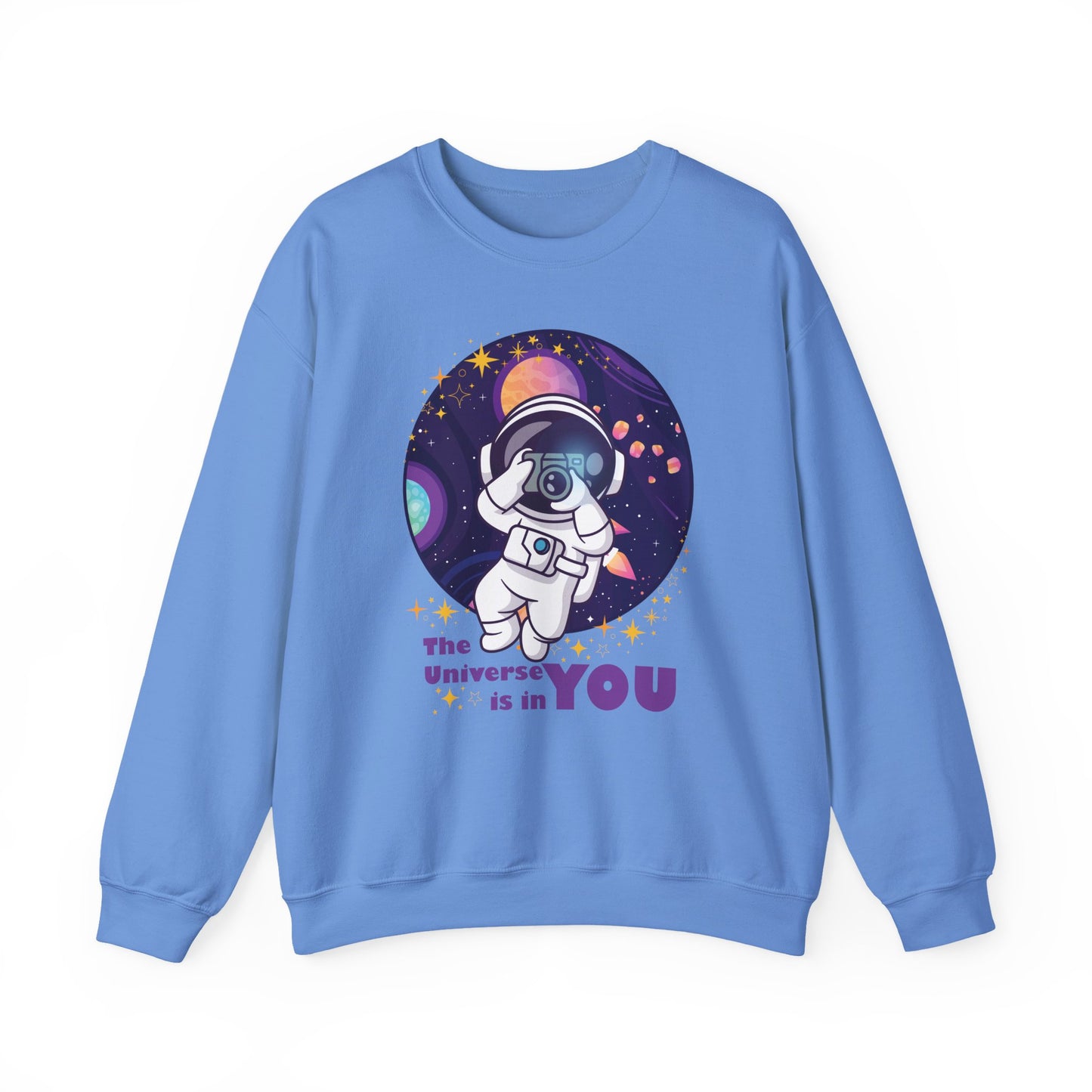 🌌"The Universe Is In YOU" Cosmic Camera📷 Crewneck Sweatshirt