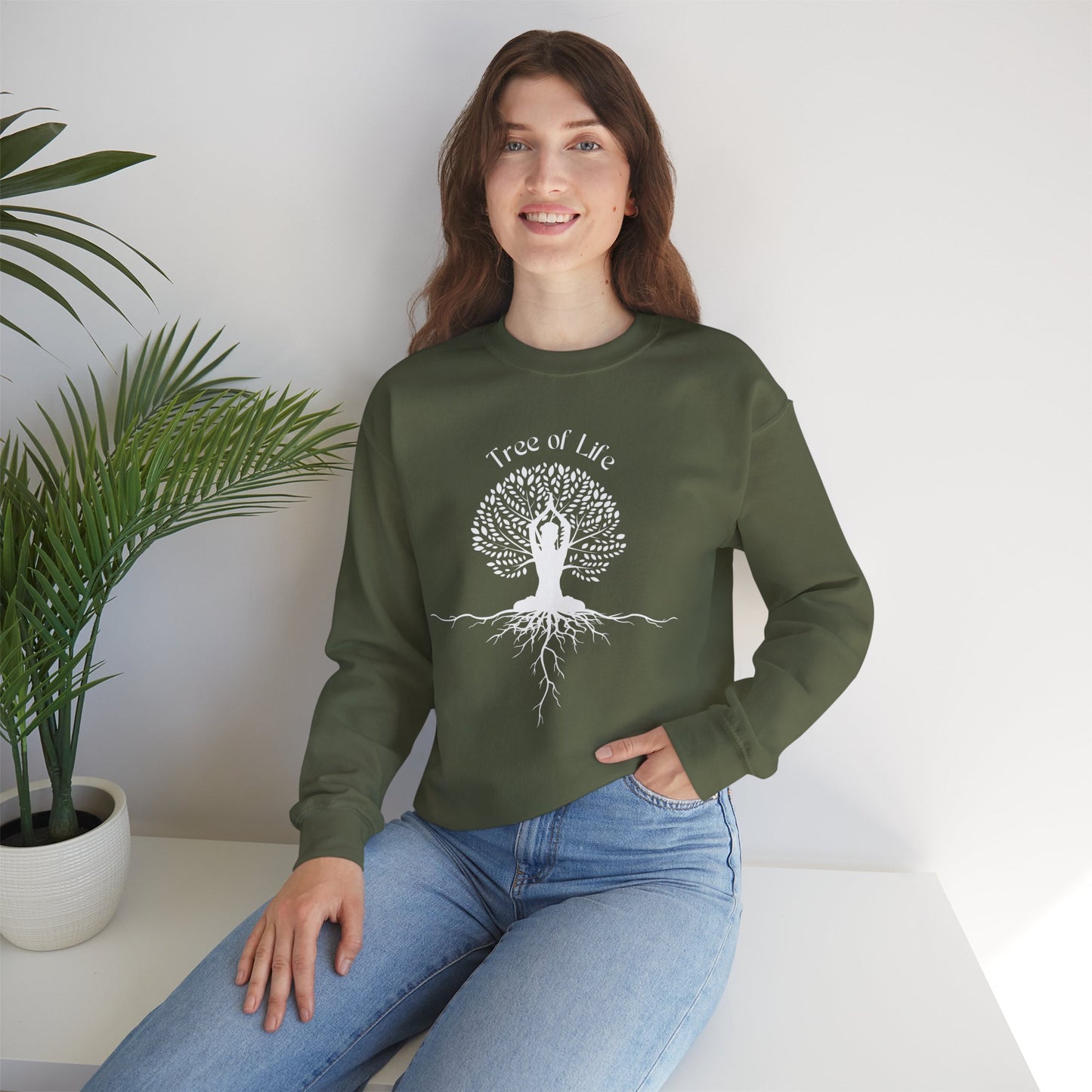 🌳🧘‍♀️Rooted in Balance Crewneck Sweatshirt