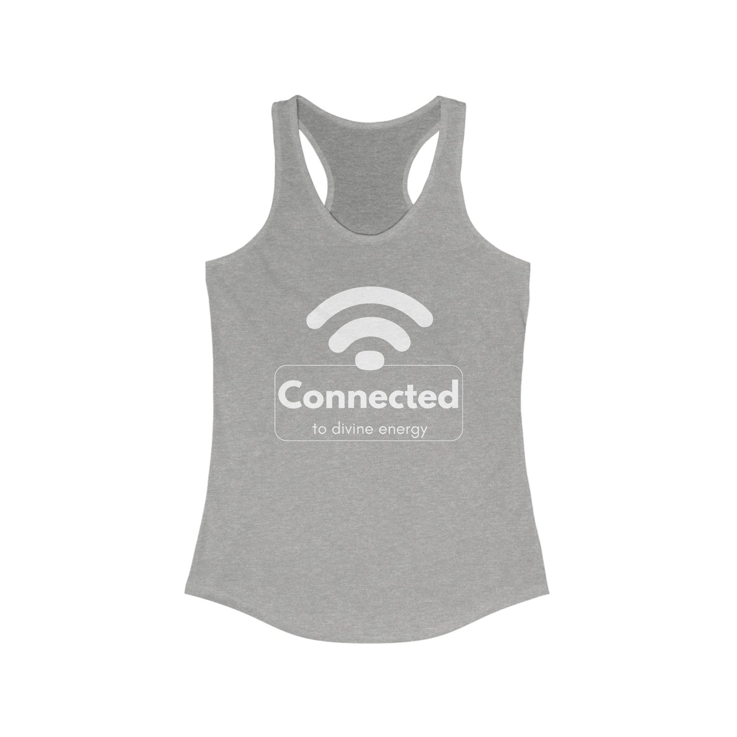 "Connected to Divine Energy" Racerback Tank - Embrace Your Higher Vibe