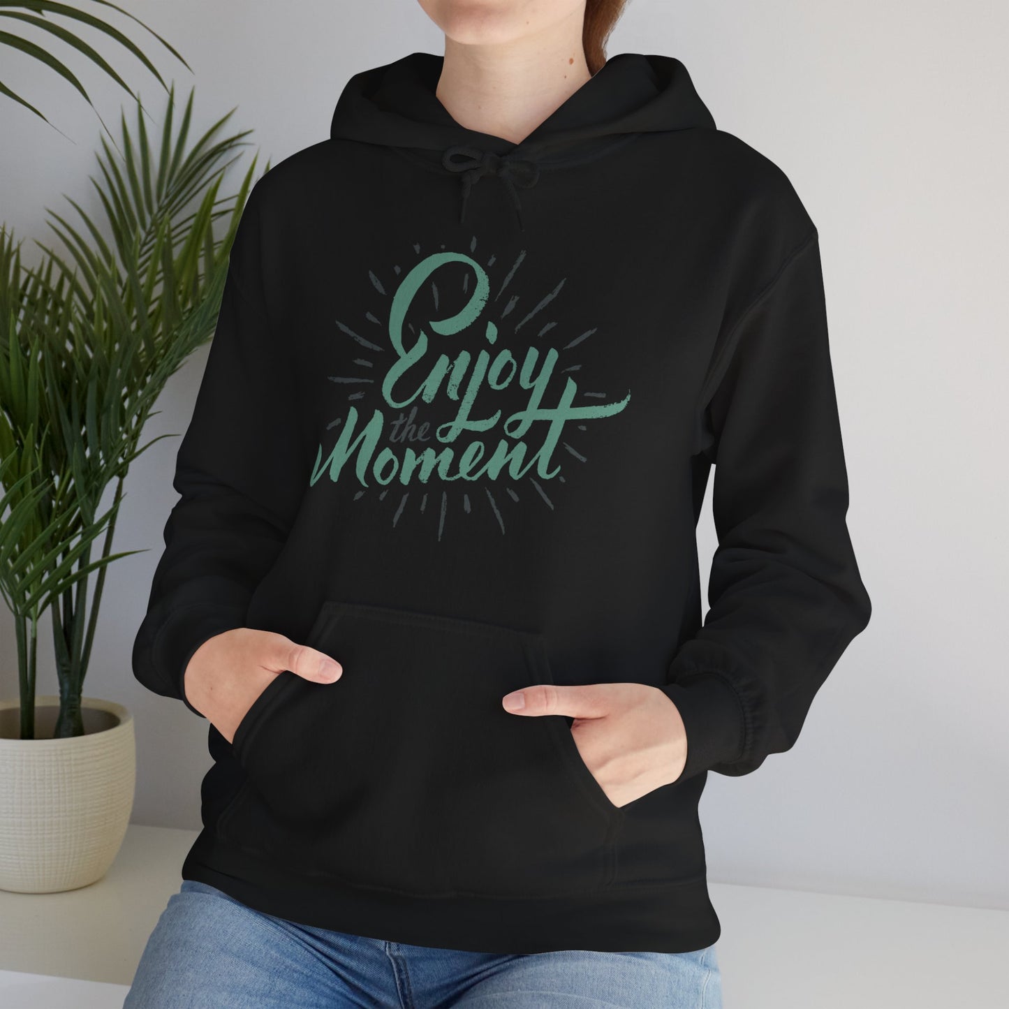 ✨Enjoy the Moment Hoodie – Mindful Living, Spiritual Comfort🌿🕊️✨