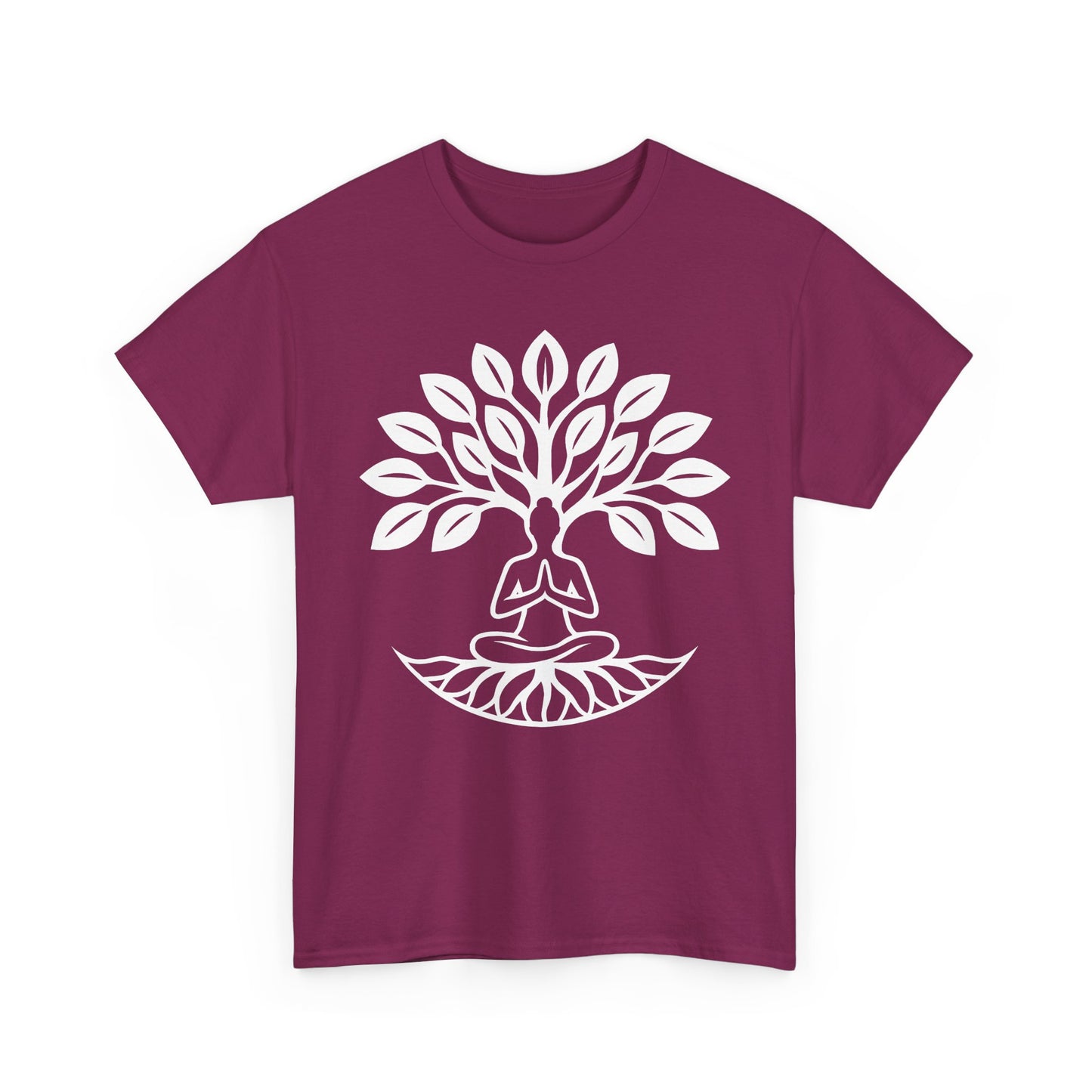 "Rooted in Presence" - Tree of Life & Meditative Balance Heavy Cotton Tee