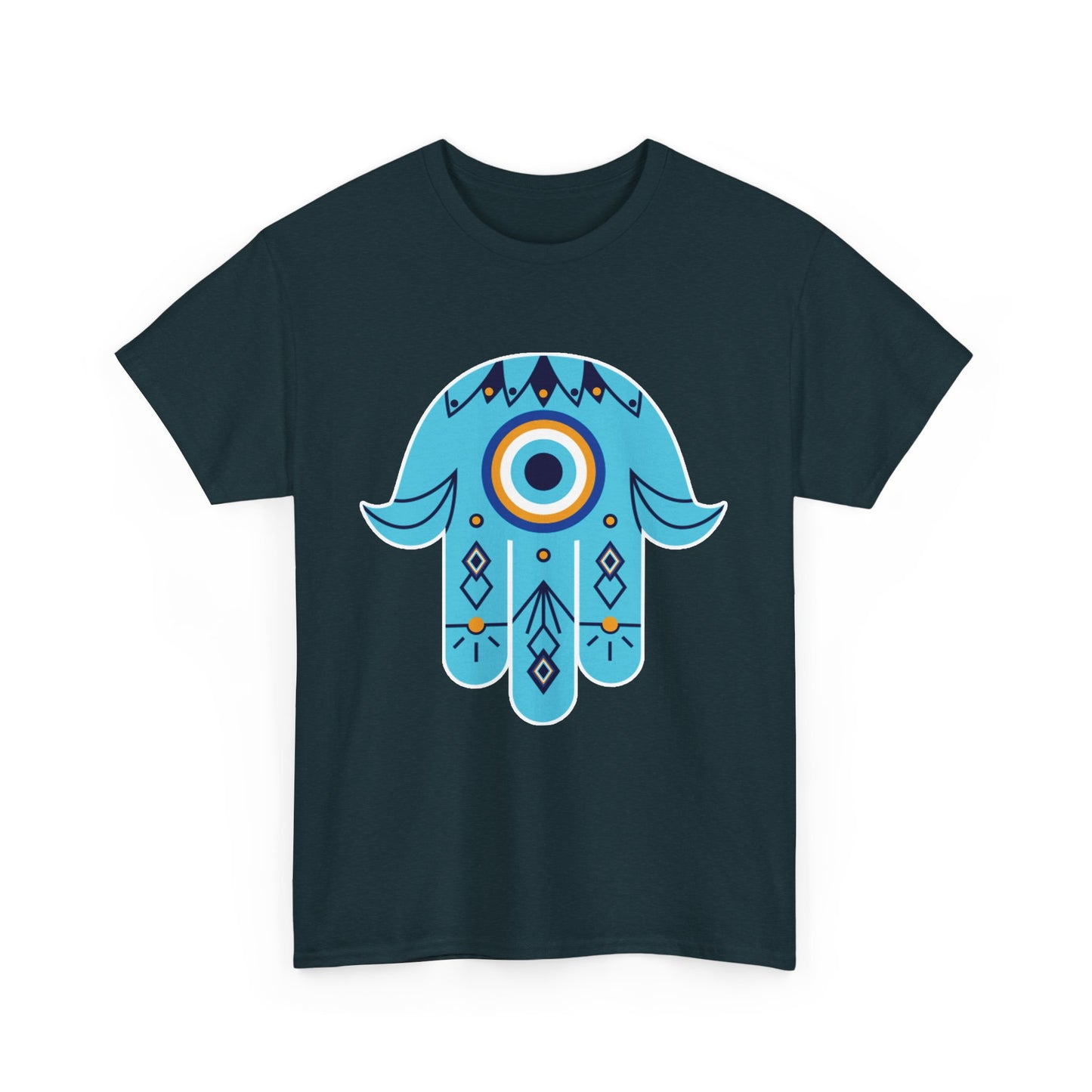 Hand of Protection - Hamsa Evil Eye Heavy Cotton Tee